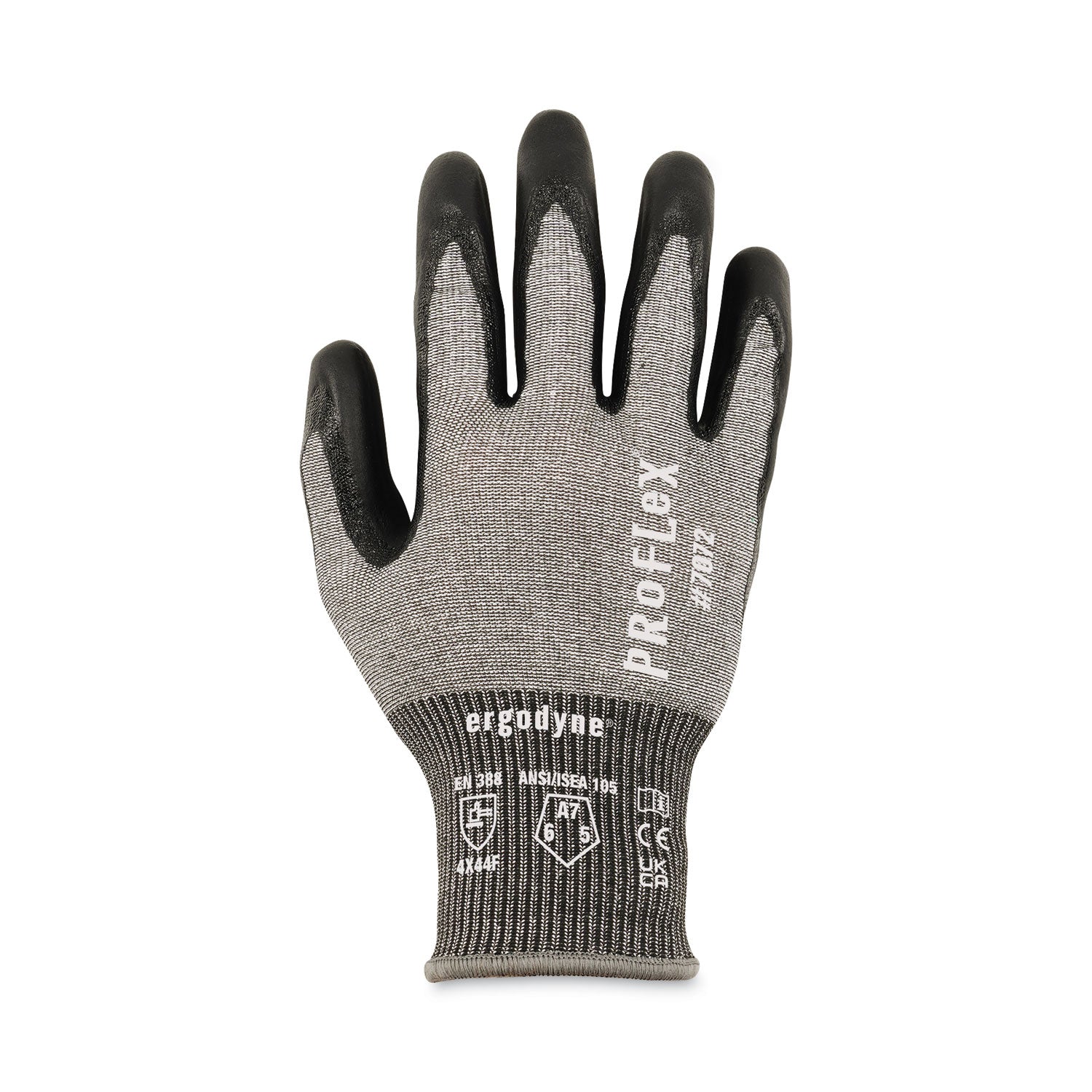 Ergodyne® ProFlex 7072 ANSI A7 Nitrile-Coated CR Gloves, Gray, Medium, 12 Pairs/Pack