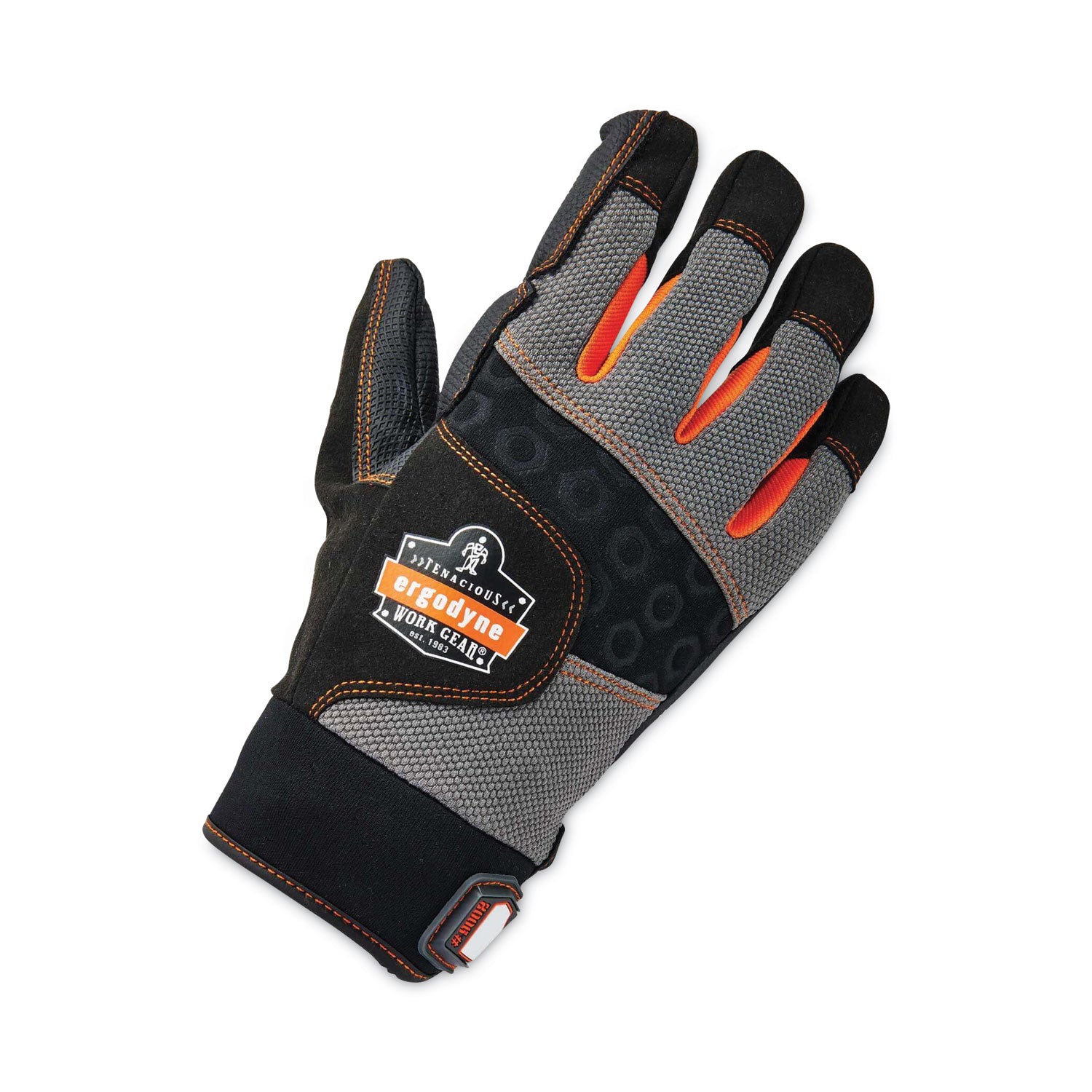 Ergodyne® ProFlex 9002 Certified Full-Finger Anti-Vibration Gloves, Black, X-Large, Pair