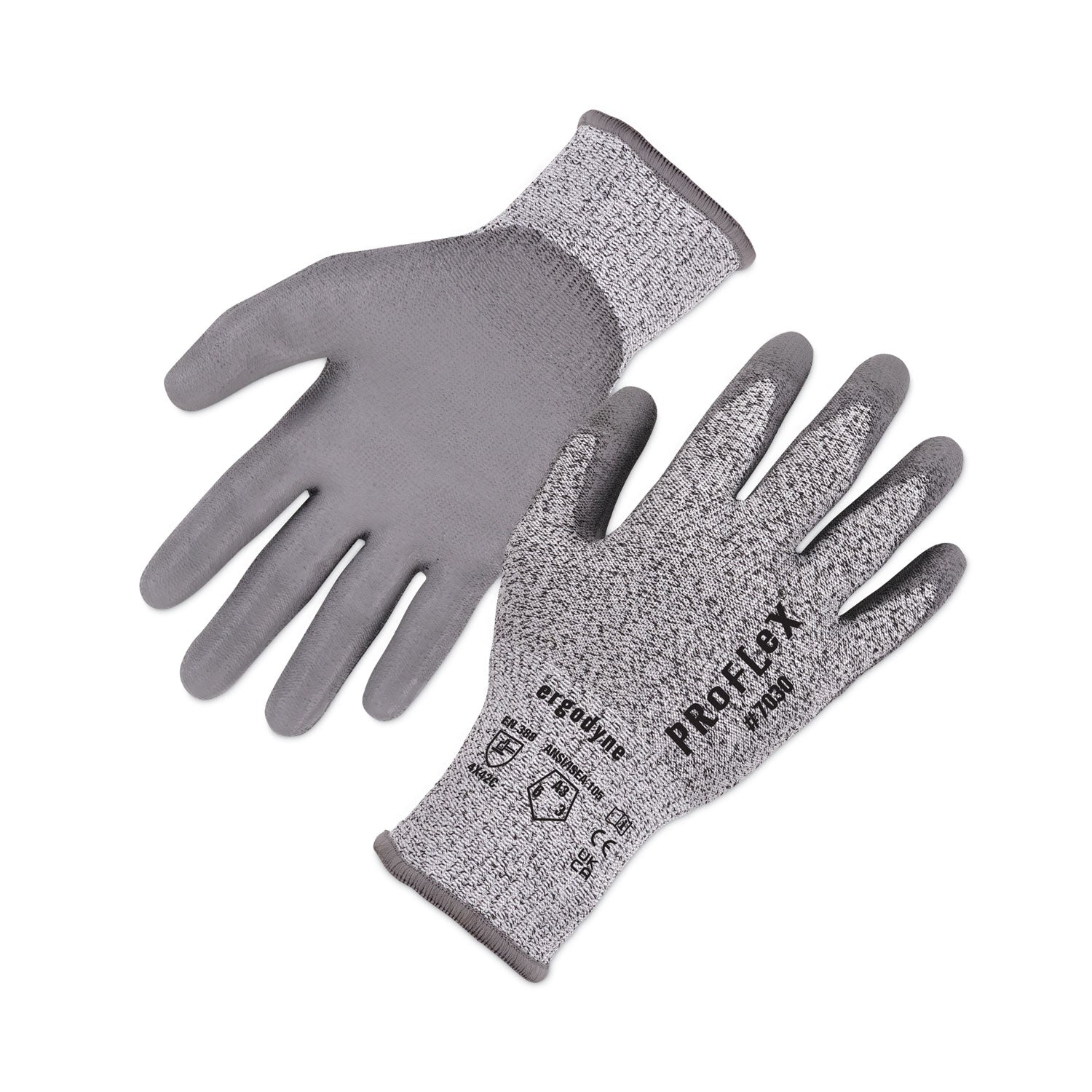 ProFlex 7030 ANSI A3 PU Coated CR Gloves, Gray, X-Large, Pair