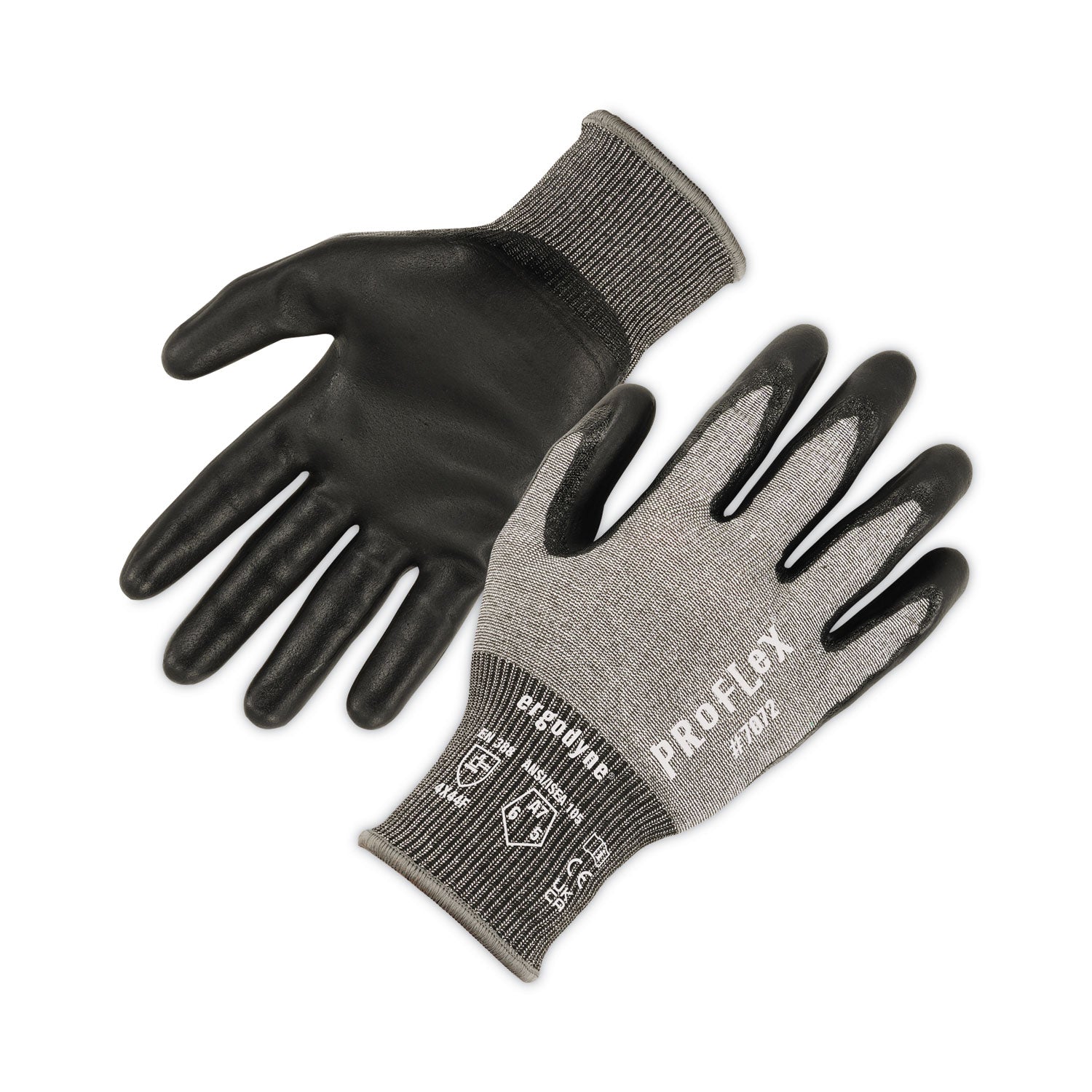 ProFlex 7072 ANSI A7 Nitrile-Coated CR Gloves, Gray, 2X-Large, Pair