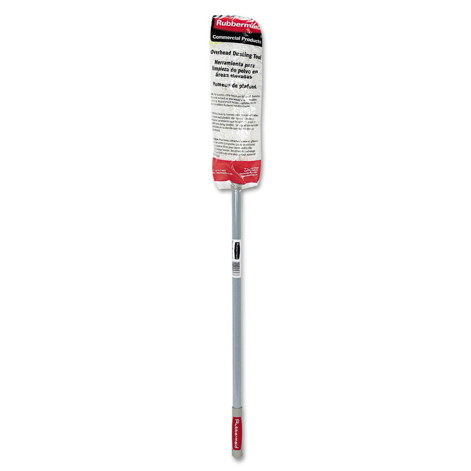 Rubbermaid® Commercial HiDuster Overhead Duster with Straight Launderable Head, 51" Extension Handle