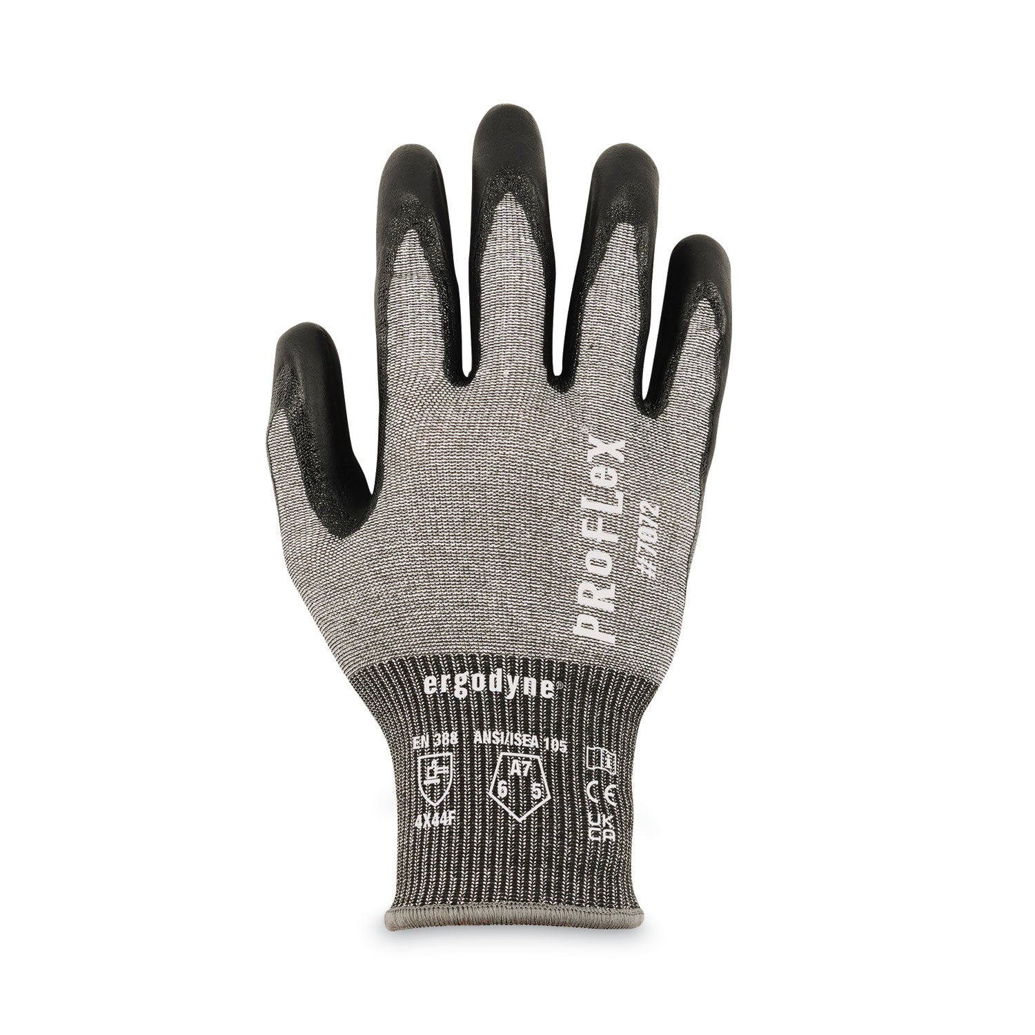 Ergodyne® ProFlex 7072 ANSI A7 Nitrile-Coated CR Gloves, Gray, X-Large, 12/Pairs/Pack