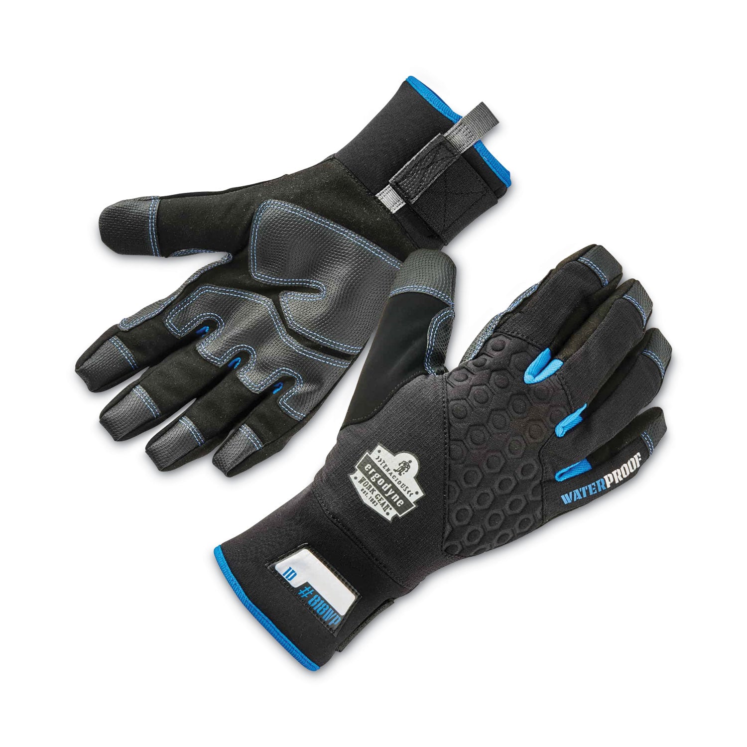 ProFlex 818WP Thermal WP Gloves with Tena-Grip, Black, Medium, Pair