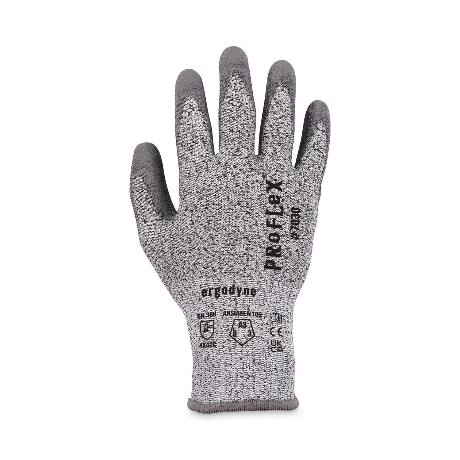 Ergodyne® ProFlex 7030 ANSI A3 PU Coated CR Gloves, Gray, 2X-Large, Pair