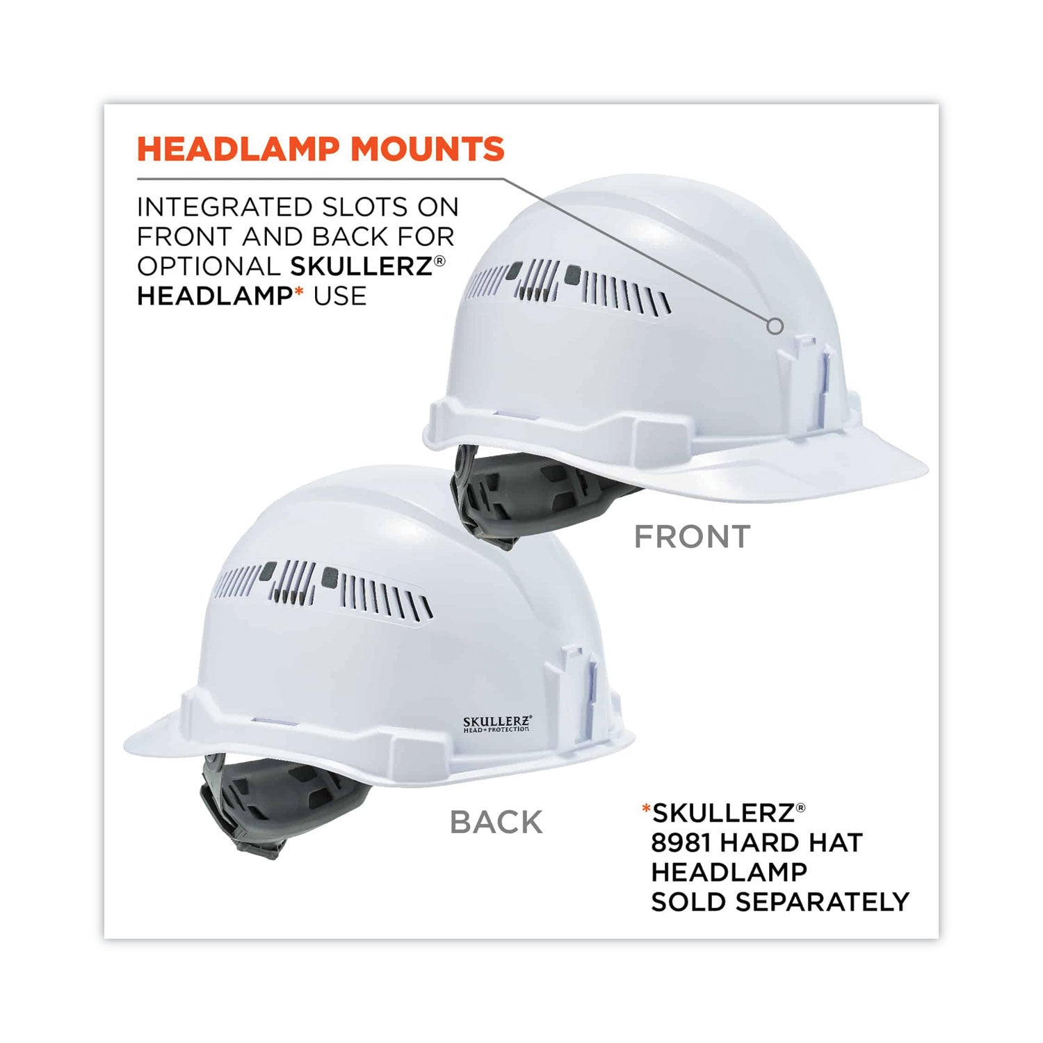 Ergodyne® Skullerz 8972 Class C Hard Hat Cap Style, White