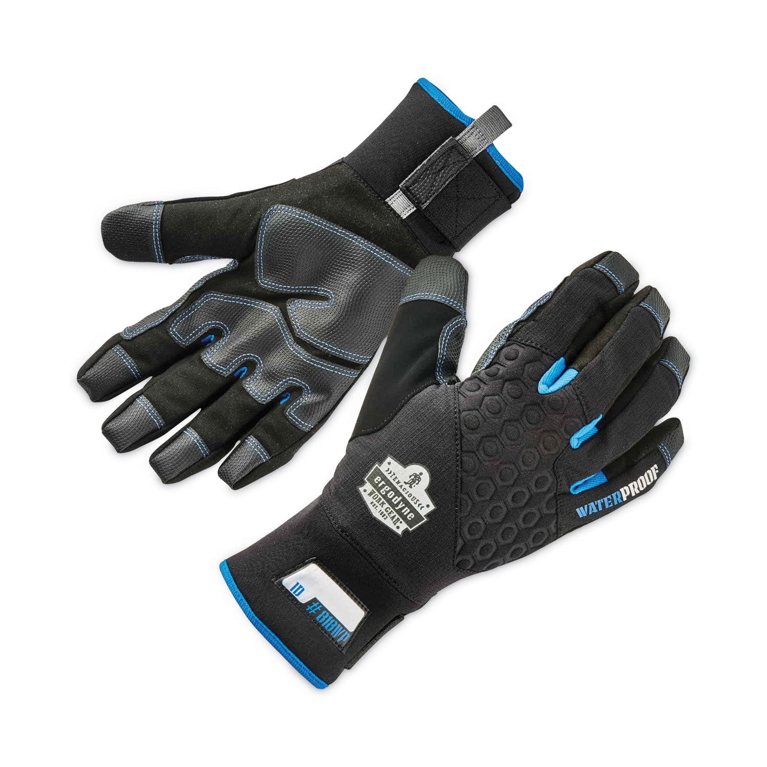 ProFlex 818WP Thermal WP Gloves with Tena-Grip, Black, X-Large, Pair