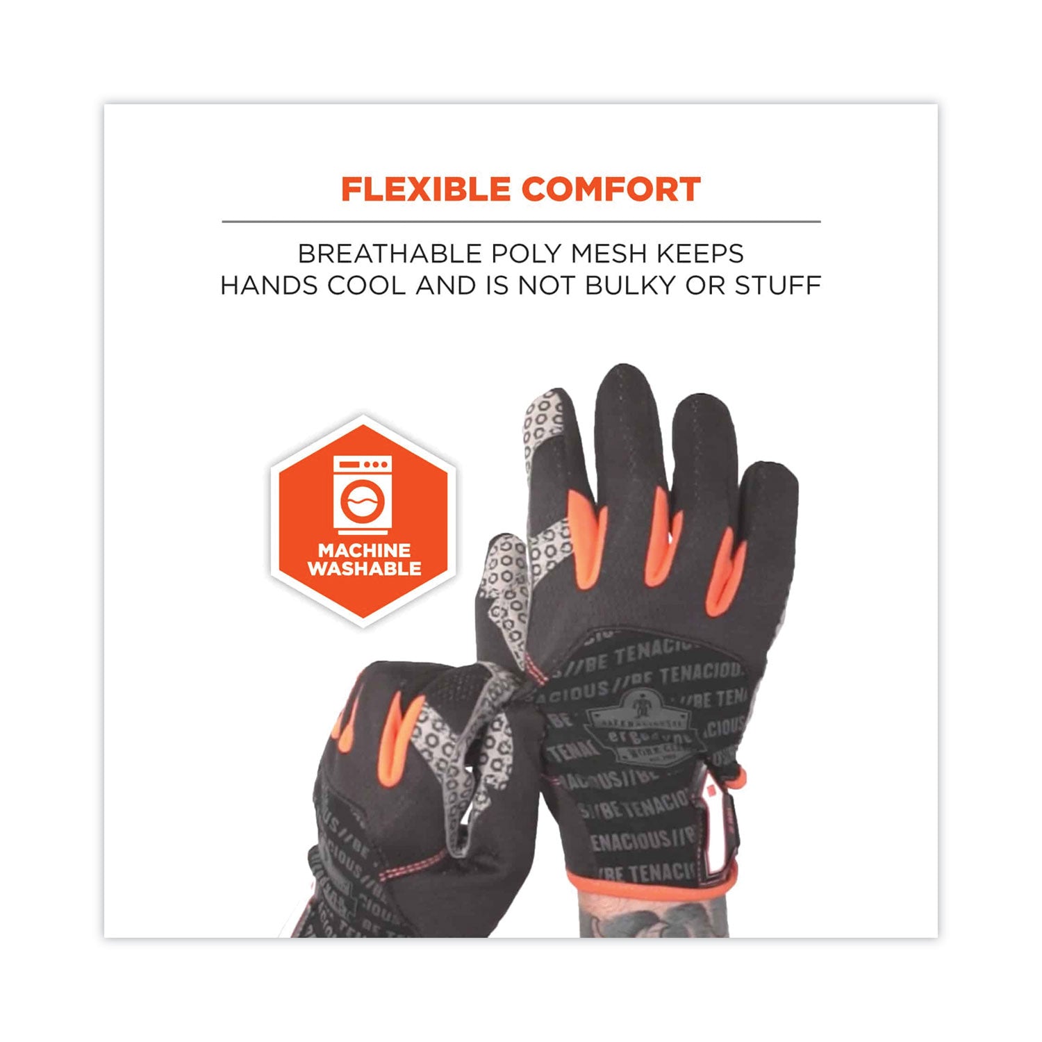 Ergodyne® ProFlex 821 Smooth Surface Handling Gloves, Black, 2X-Large, Pair