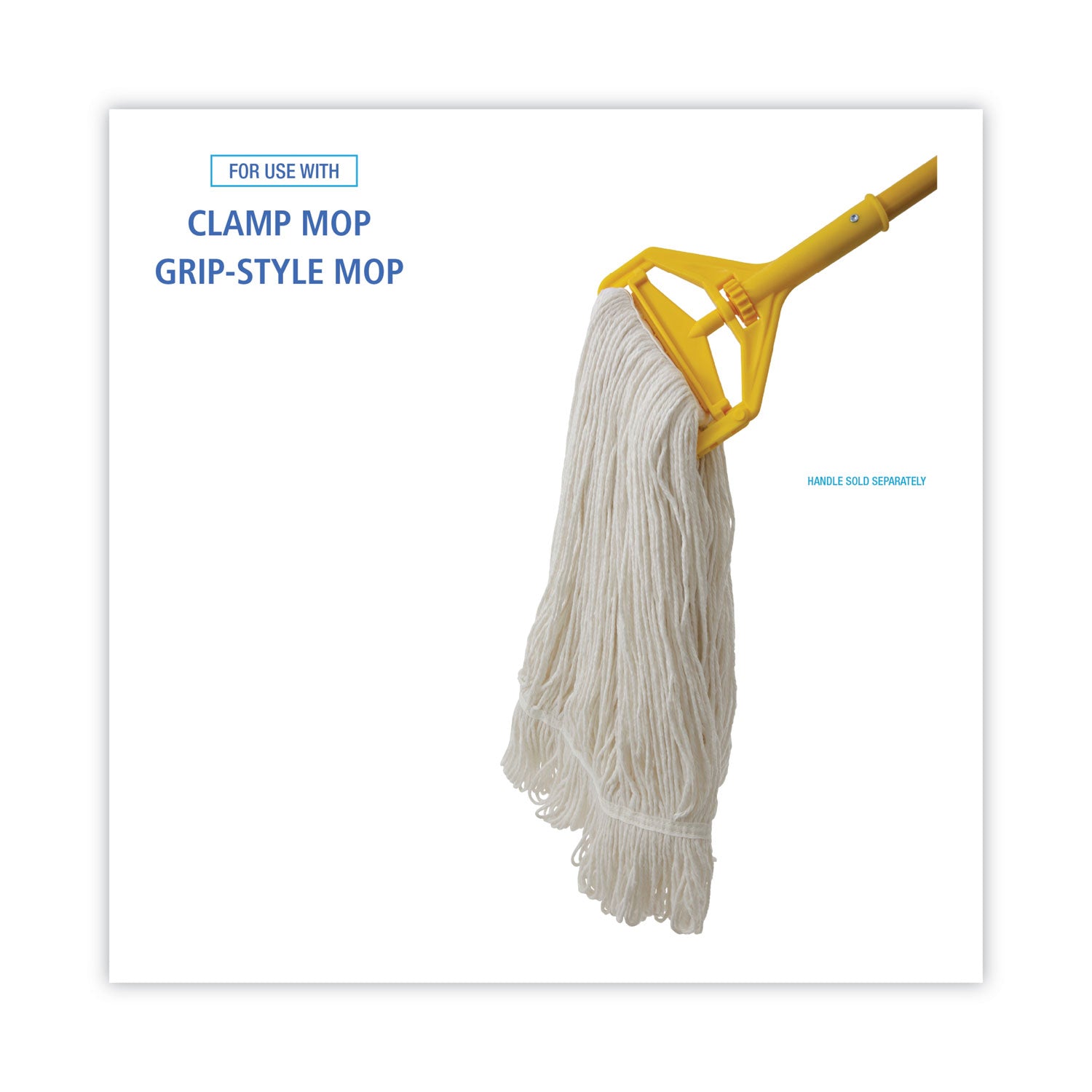 Boardwalk® Pro Loop Web/Tailband Wet Mop Head, Rayon, 24oz, White, 12/Carton