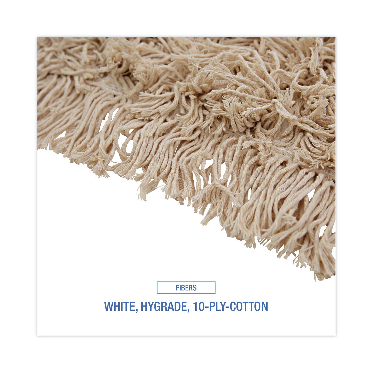 Boardwalk® Industrial Dust Mop Head, Hygrade Cotton, 18w x 5d, White