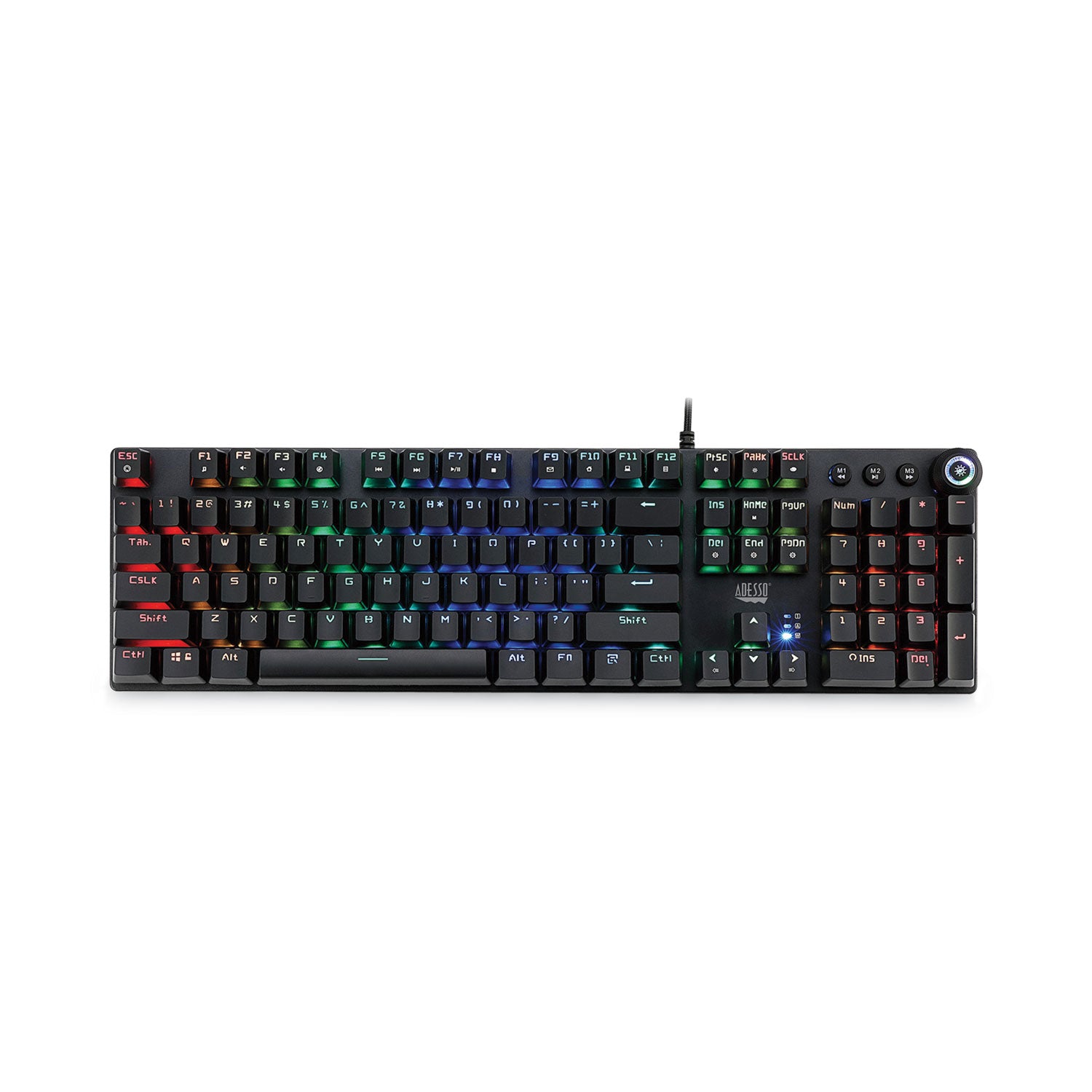 RGB Programmable Mechanical Gaming Keyboard with Detachable Magnetic Palmrest, 108 Keys, Black