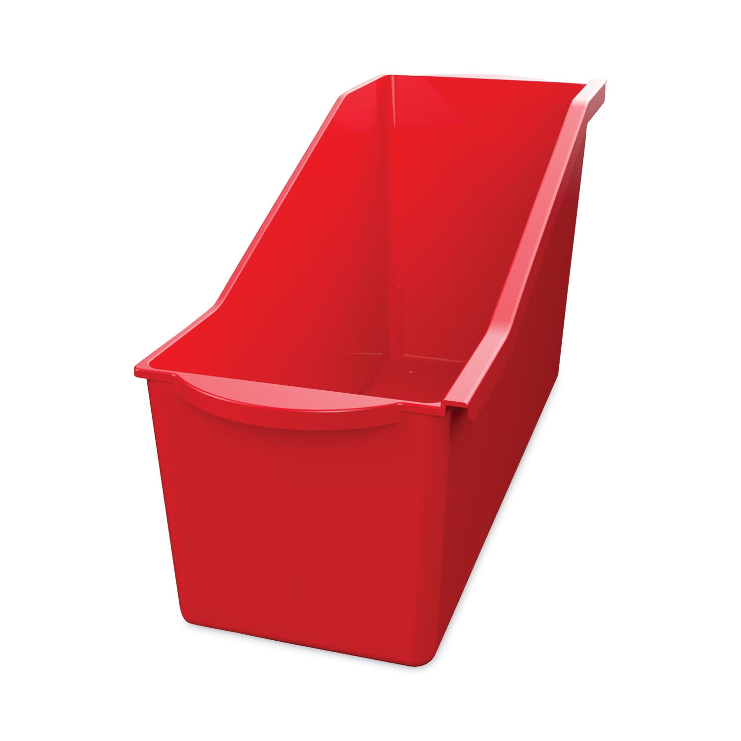 deflecto® Antimicrobial Book Bin, 14.2 x 5.34 x 7.35, Red