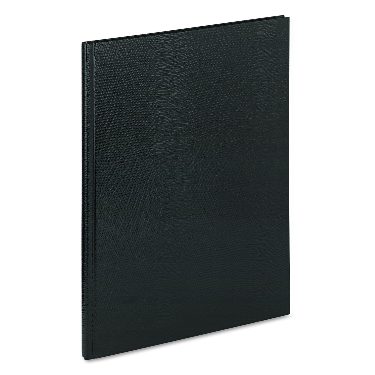 Blueline® Executive Notebook with Ribbon Bookmark, 1-Subject, Medium/College Rule, Black Cover, (75) 10.75 x 8.5 Sheets