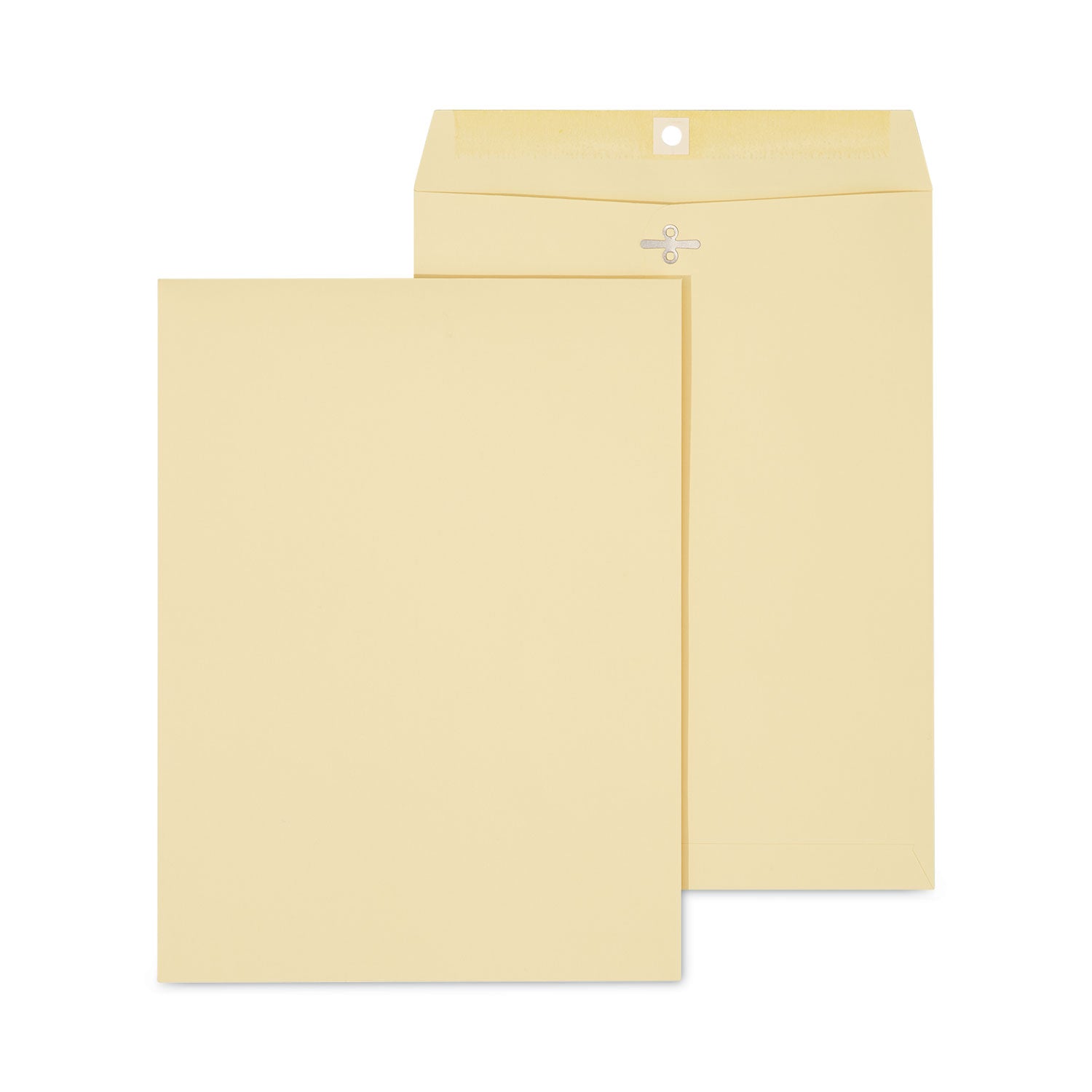 Kraft Clasp Envelope, #10 1/2, Square Flap, Clasp/Gummed Closure, 9 x 12, Brown Kraft, 100/Box