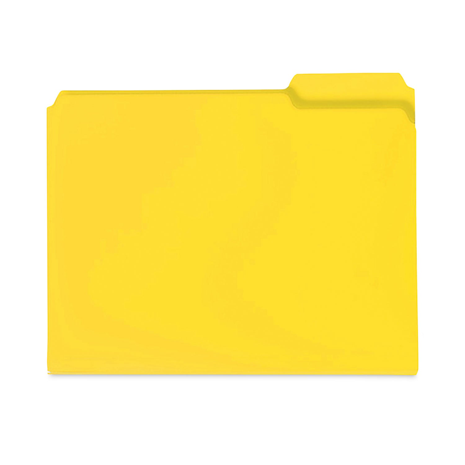 Smead™ Top Tab Poly Colored File Folders, 1/3-Cut Tabs: Assorted, Letter Size, 0.75" Expansion, Yellow, 24/Box