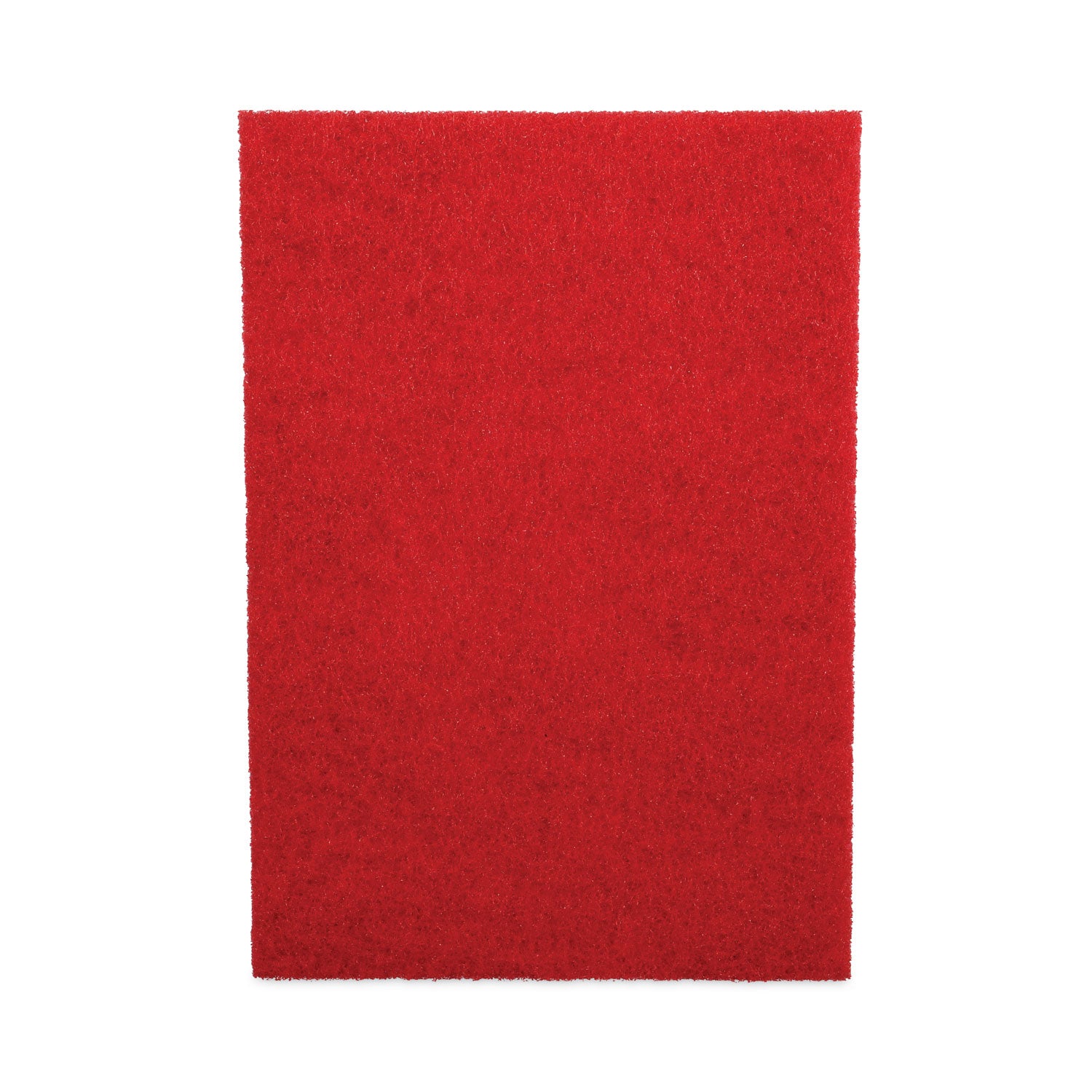 Buffing Floor Pads, 20 x 14, Red, 10/Carton