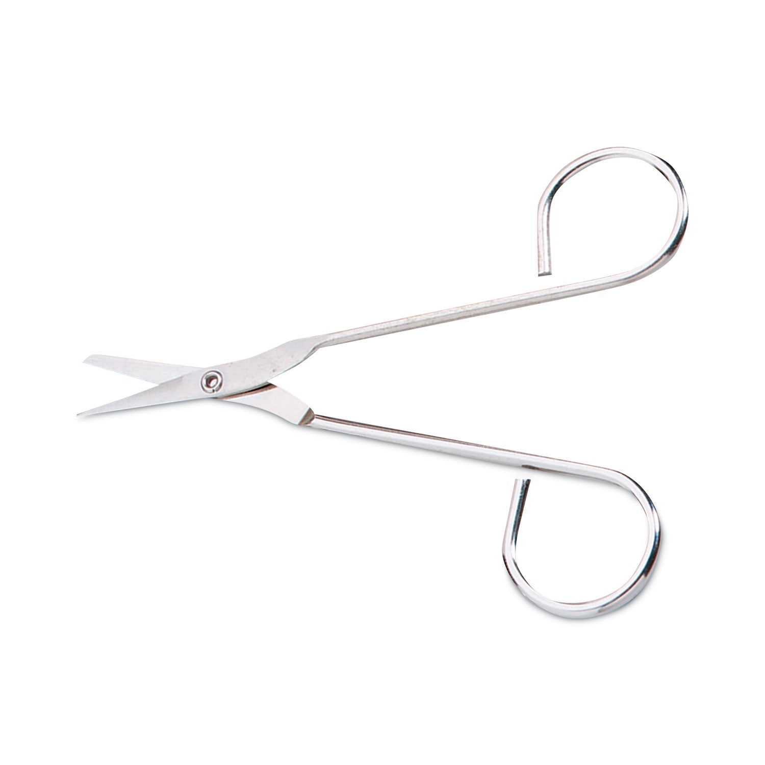 Scissors, 4.5" Long, Straight Nickel Handle