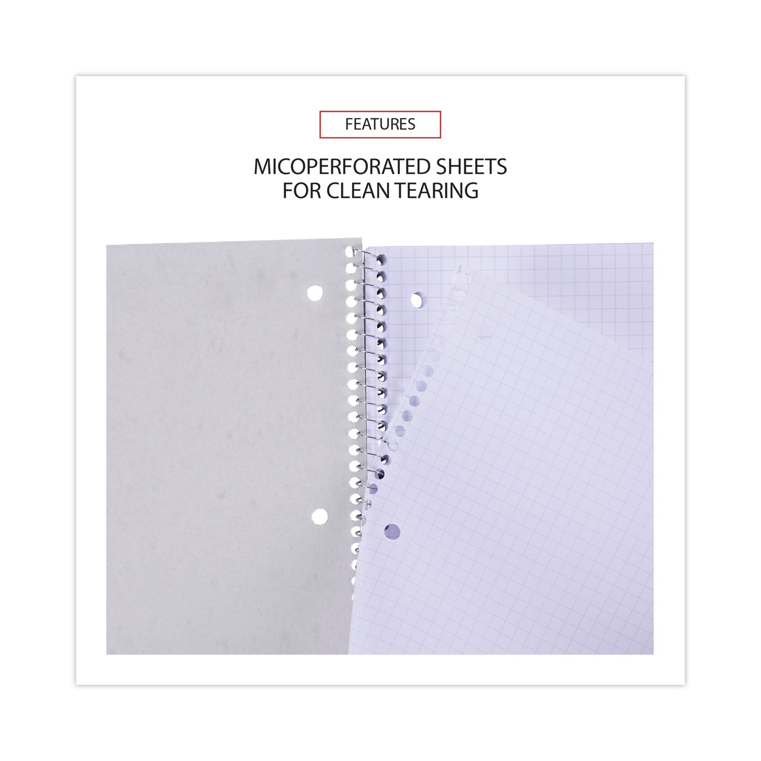 Universal® Wirebound Notebook, 1-Subject, Quadrille Rule (4 sq/in), Assorted Cover Colors, (70) 10.5 x 8 Sheets, 4/Pack