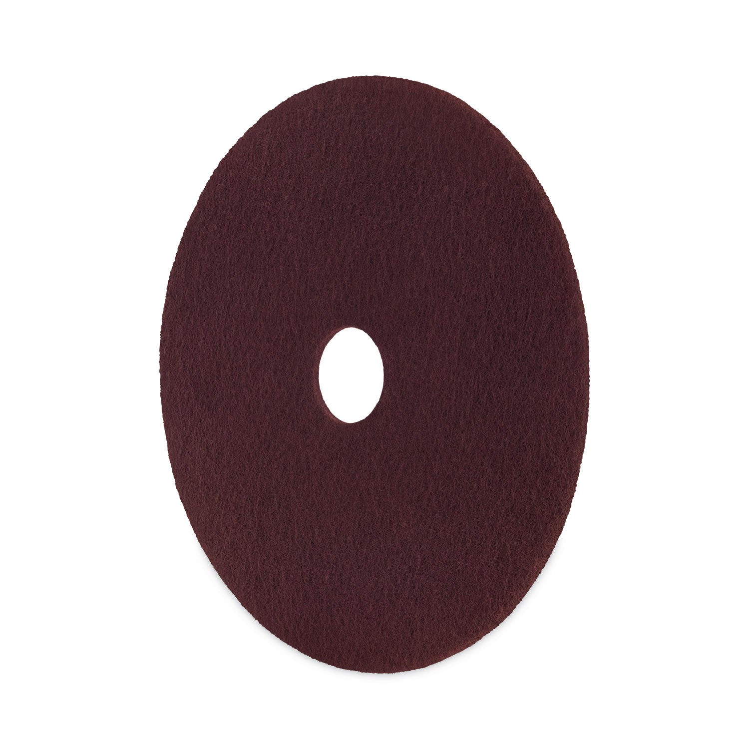 Boardwalk® Deep Scrub Pads, 16" Diameter, Maroon, 10/Carton