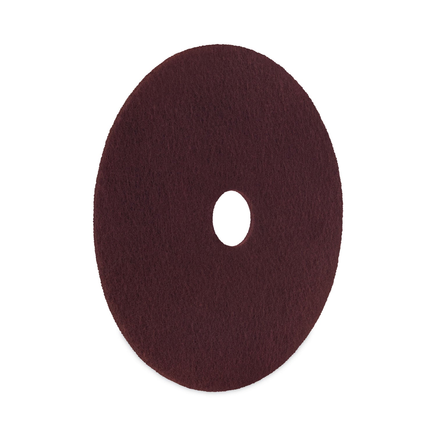 Boardwalk® Deep Scrub Pads, 16" Diameter, Maroon, 10/Carton