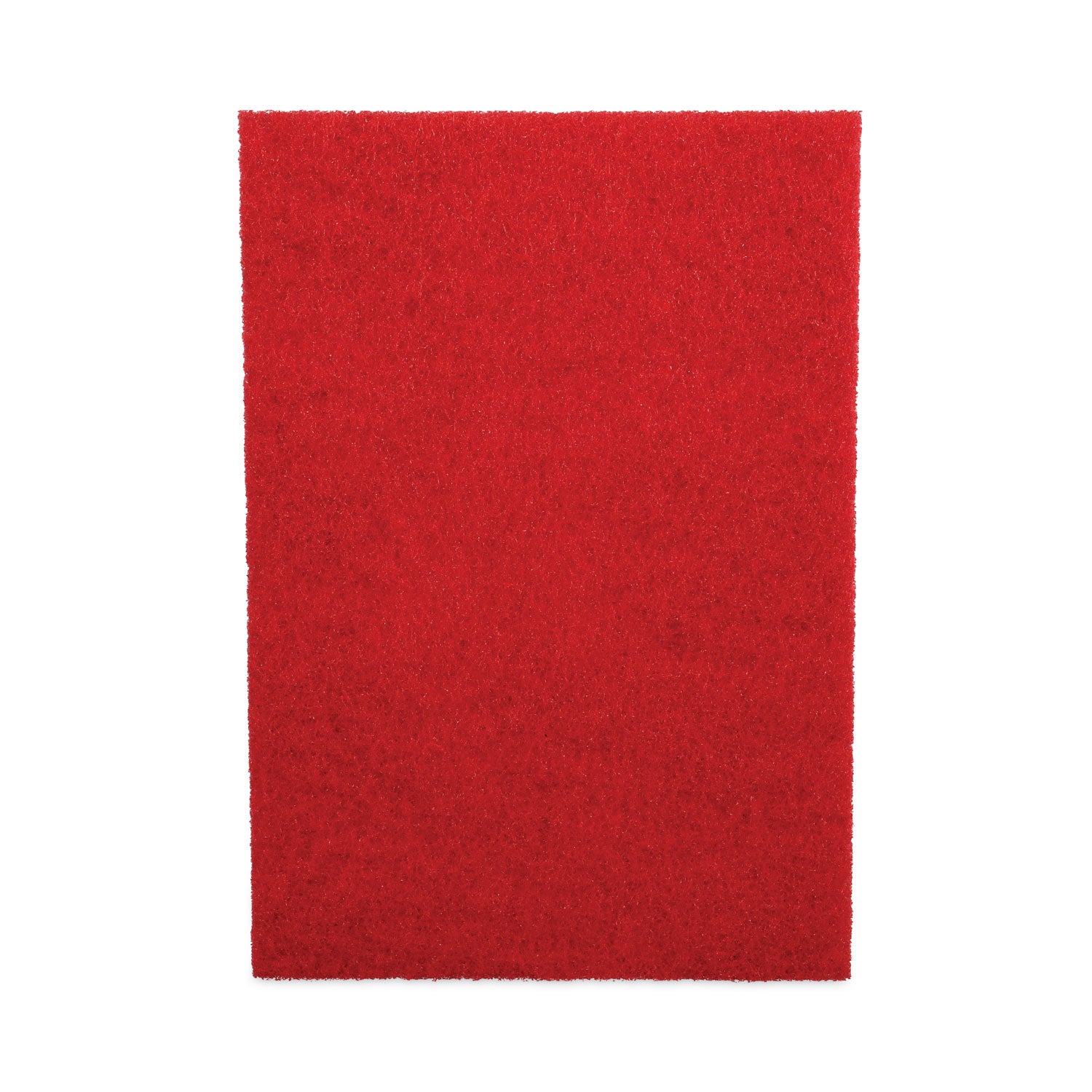 Buffing Floor Pads, 28 x 14, Red, 10/Carton