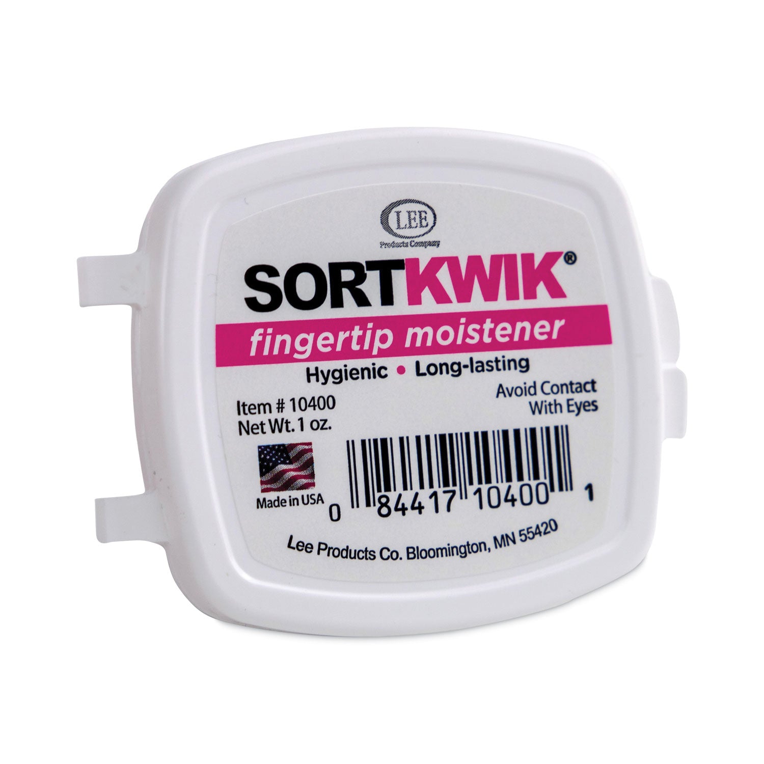 LEE Sortkwik Fingertip Moisteners, 1 oz, Pink