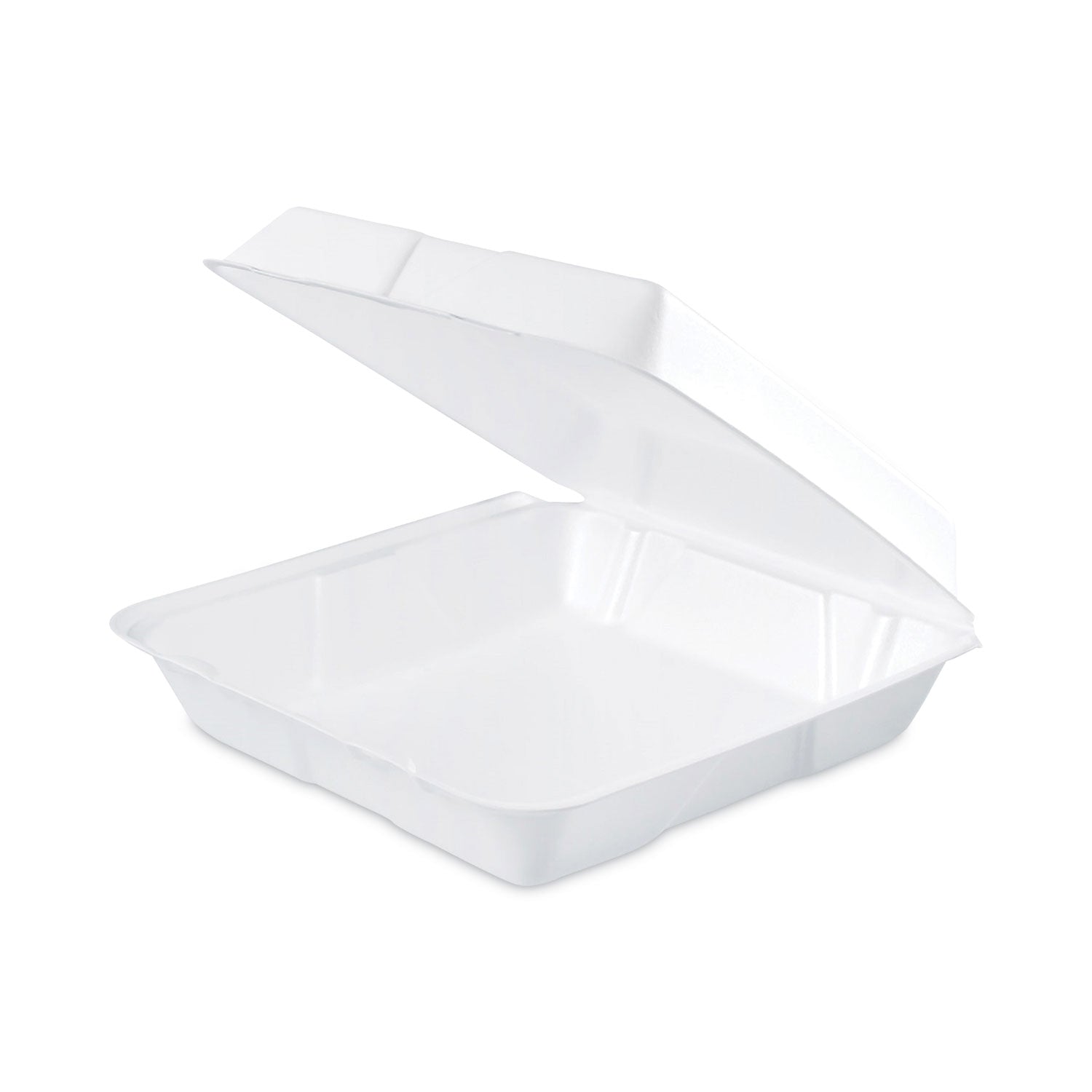 Dart® Insulated Foam Hinged Lid Containers, 1-Compartment, 9.3 x 9.5 x 3, White, 200/Pack, 2 Packs/Carton