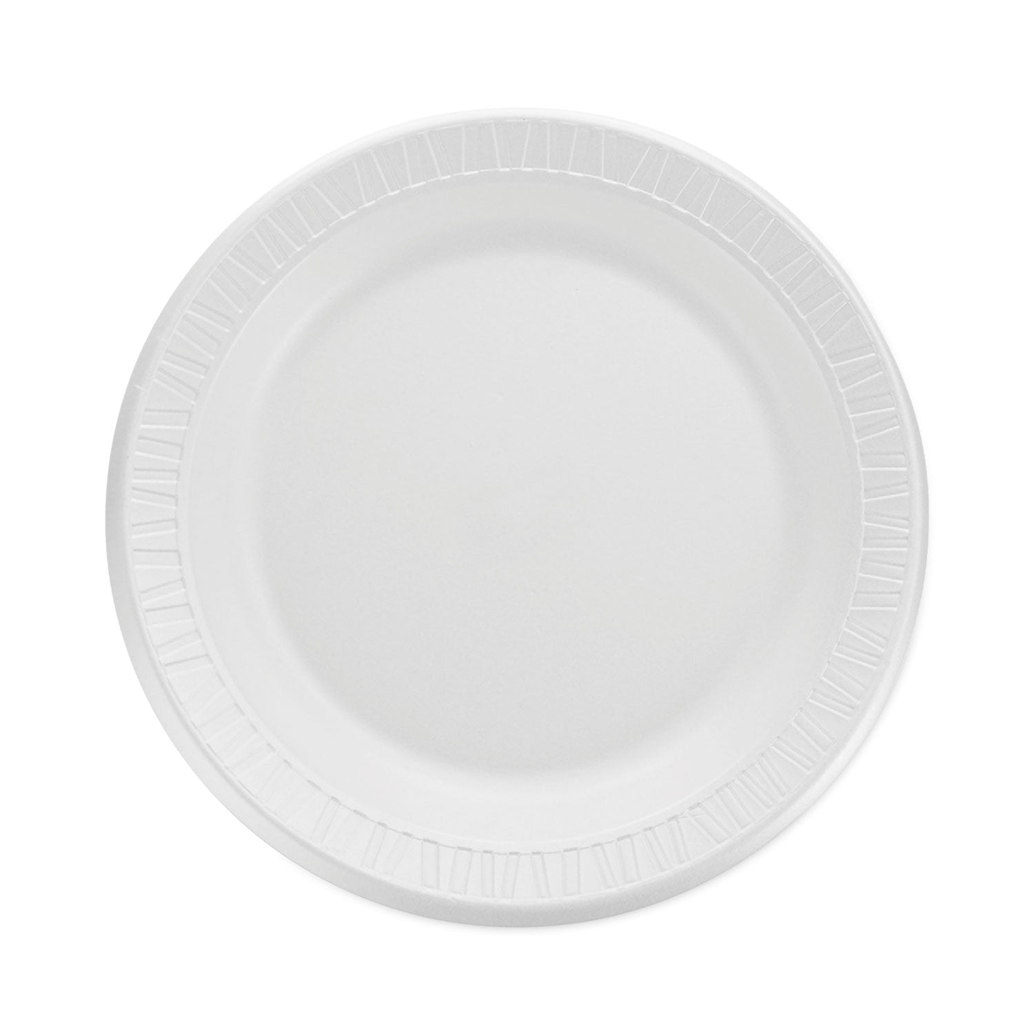 Quiet Classic Laminated Foam Dinnerware, Plate, 9", White, 125/Pack, 4 Packs/Carton