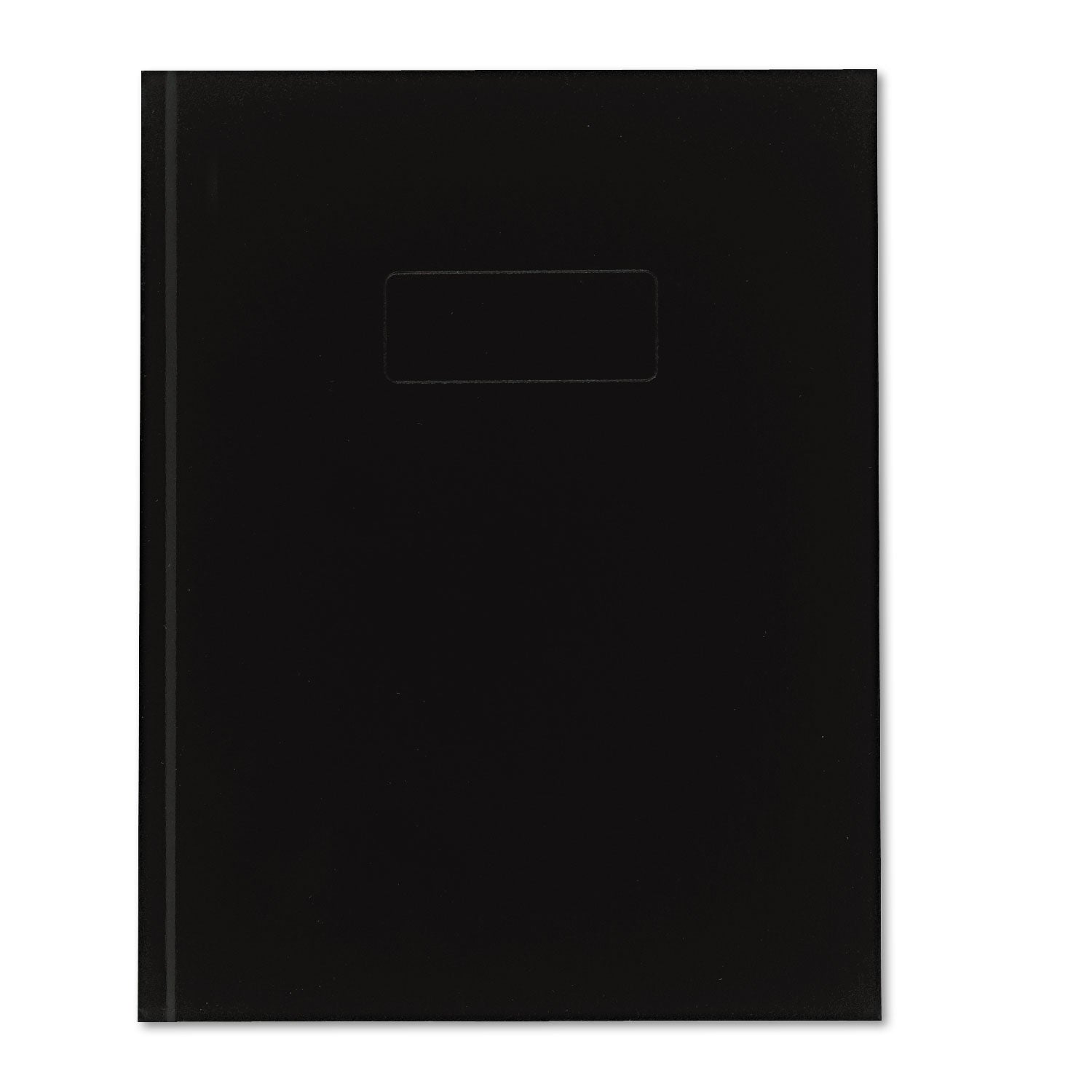 Blueline® Business Notebook with Self-Adhesive Labels, 1-Subject, Medium/College Rule, Black Cover, (192) 9.25 x 7.25 Sheets