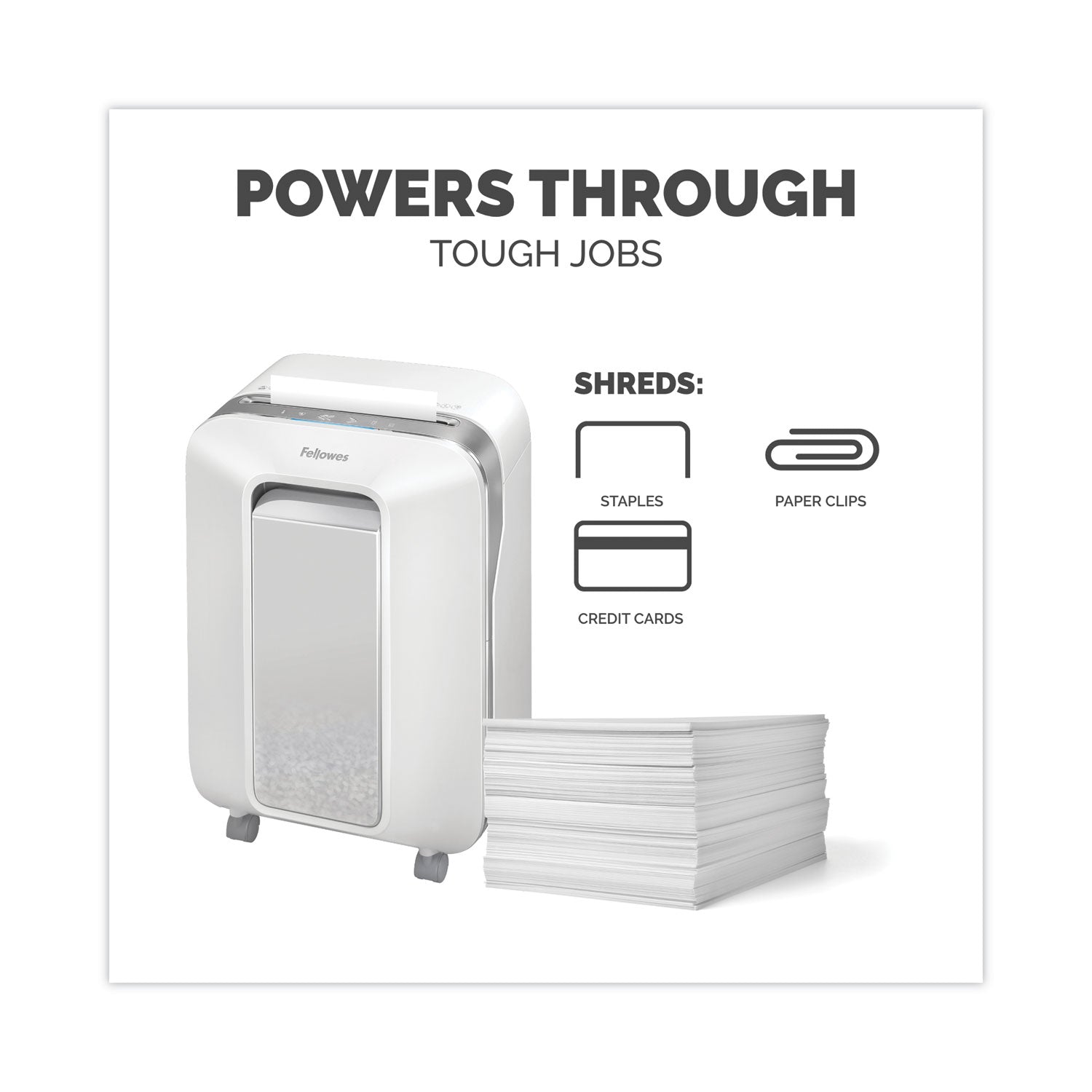 Fellowes® Powershred LX200 Micro-Cut Shredder, 12 Manual Sheet Capacity, White