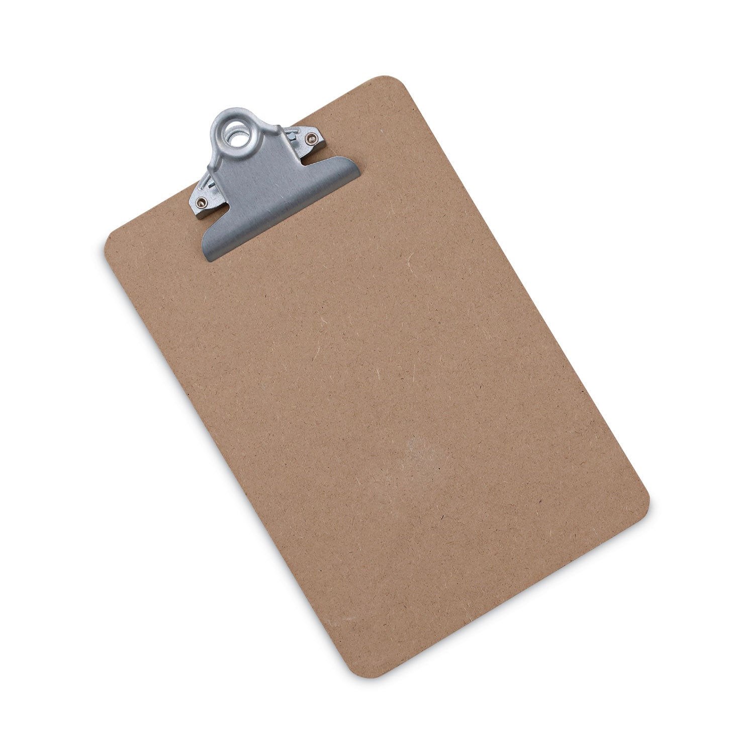 Universal® Hardboard Clipboard, 0.75" Clip Capacity, Holds 5 x 8 Sheets, Brown, 3/Pack