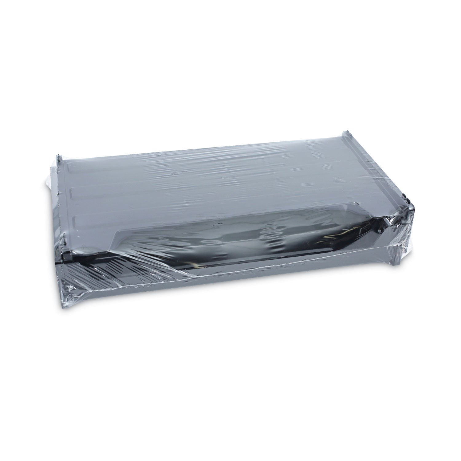 Universal® Recycled Plastic Side Load Desk Trays, 2 Sections, Legal Size Files, 16.25" x 9" x 2.75", Black