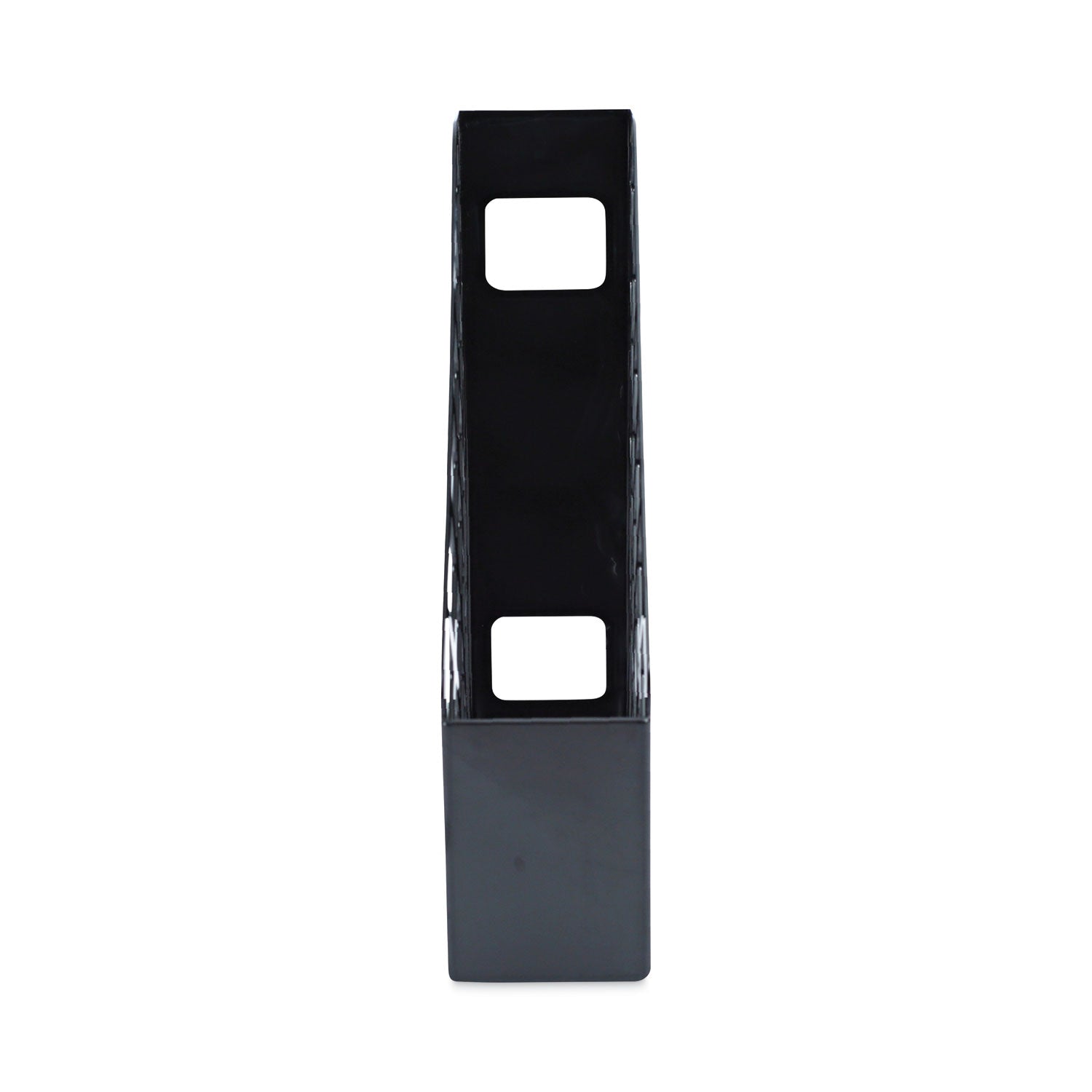 Universal® Recycled Plastic Magazine File, 3 x 10 x 11.88, Black