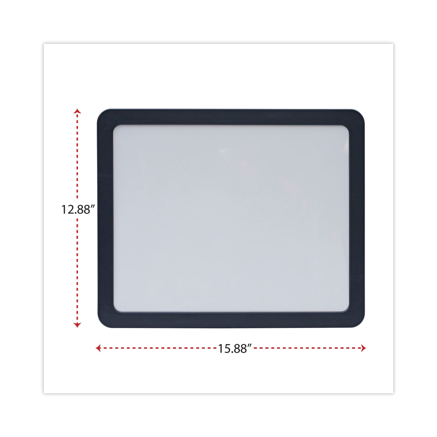 Universal® Recycled Cubicle Dry Erase Board, 15.88 x 12.88, White Surface, Charcoal Plastic Frame