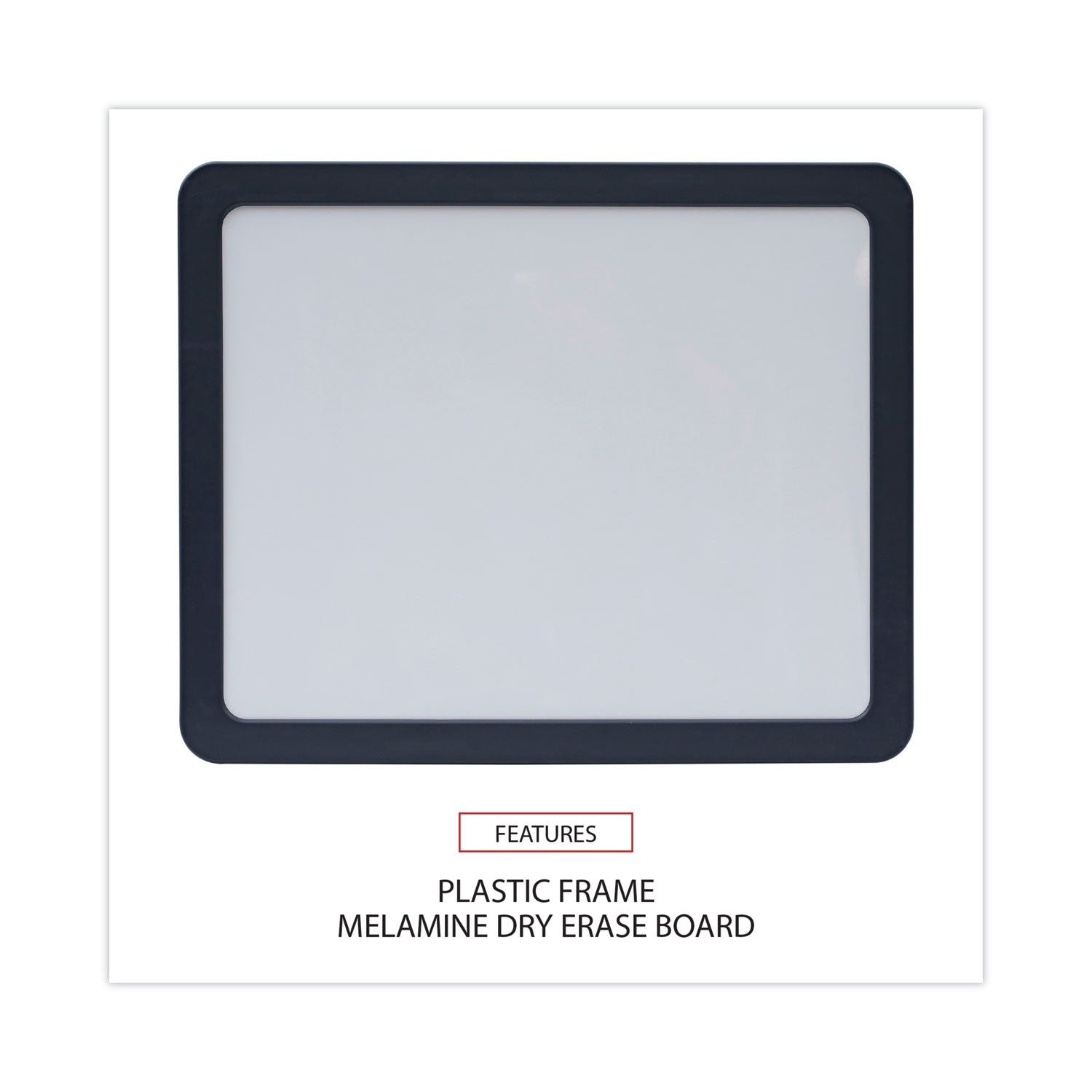 Universal® Recycled Cubicle Dry Erase Board, 15.88 x 12.88, White Surface, Charcoal Plastic Frame