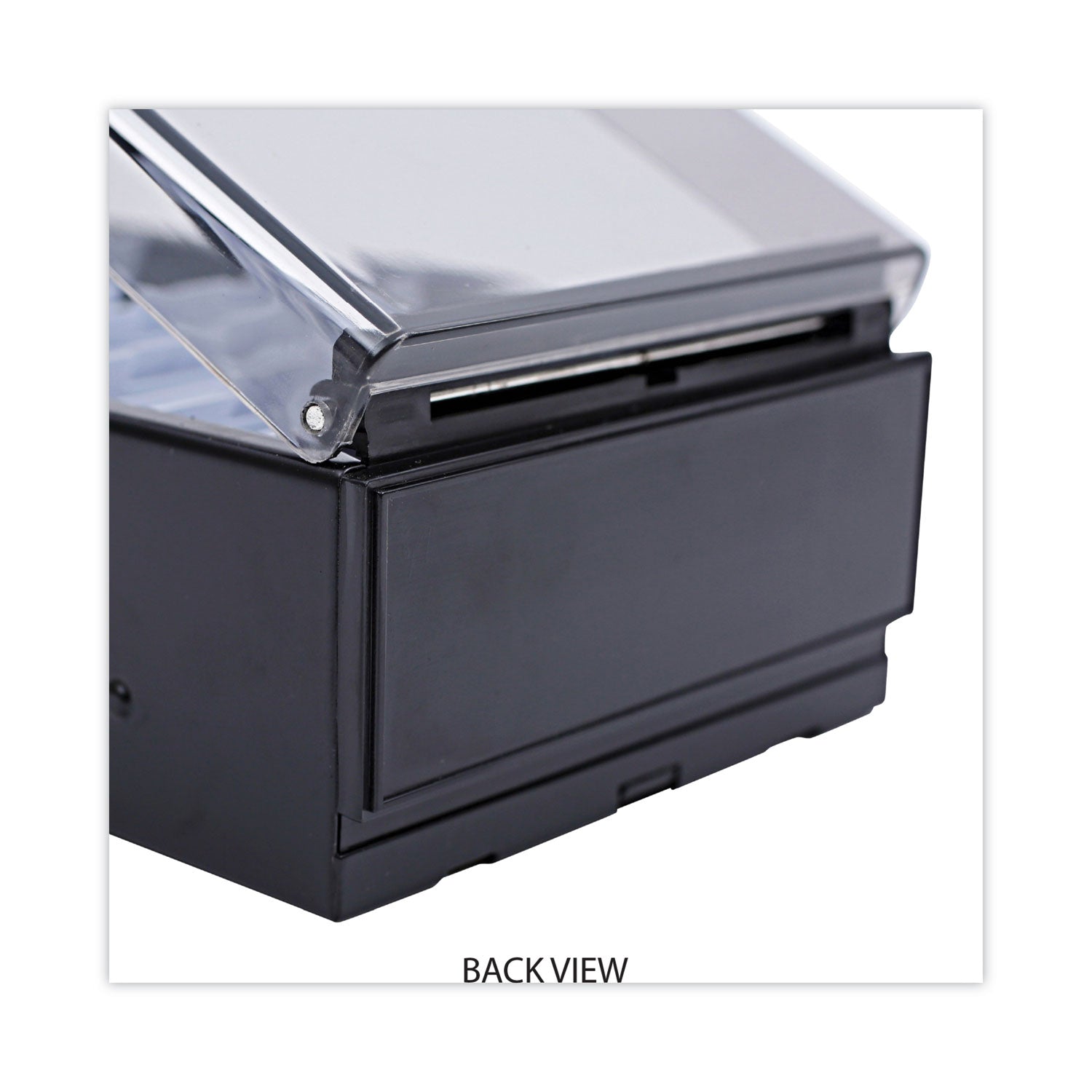 Universal® Business Card File, Holds 600 2 x 3.5 Cards, 4.25 x 8.25 x 2.5, Metal/Plastic, Black