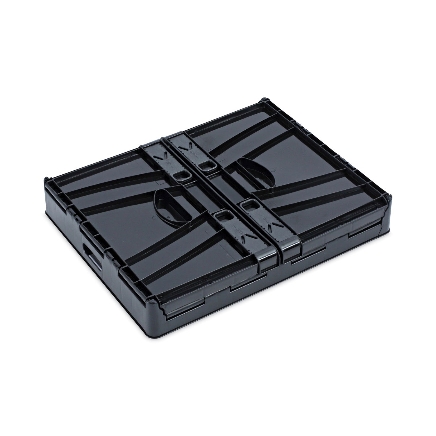 Universal® Collapsible Crate, Letter/Legal Files, 17.25" x 14.25" x 10.5", Black/Gray, 2/Pack