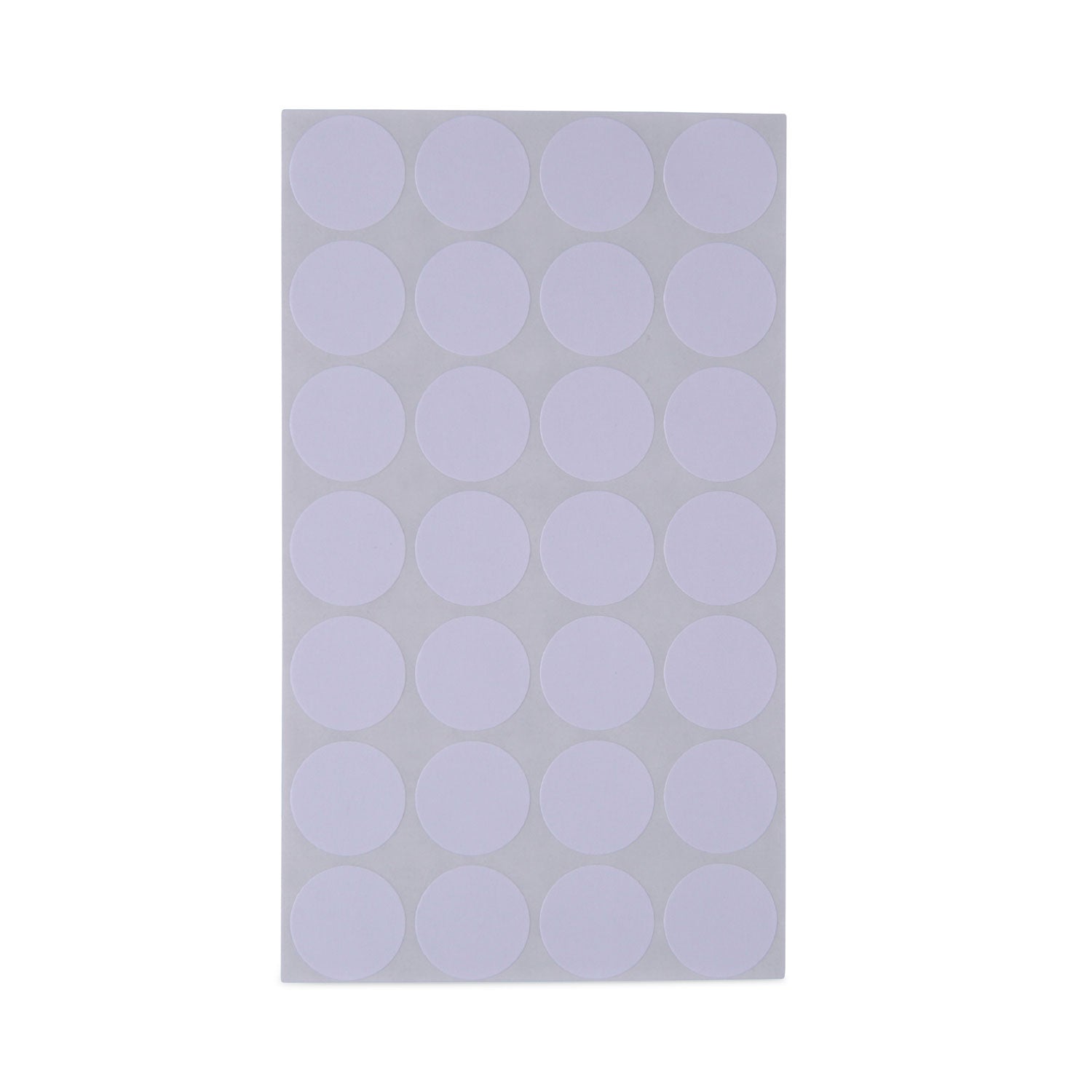 Self-Adhesive Removable Color-Coding Labels, 0.75" dia, White, 28/Sheet, 36 Sheets/Pack