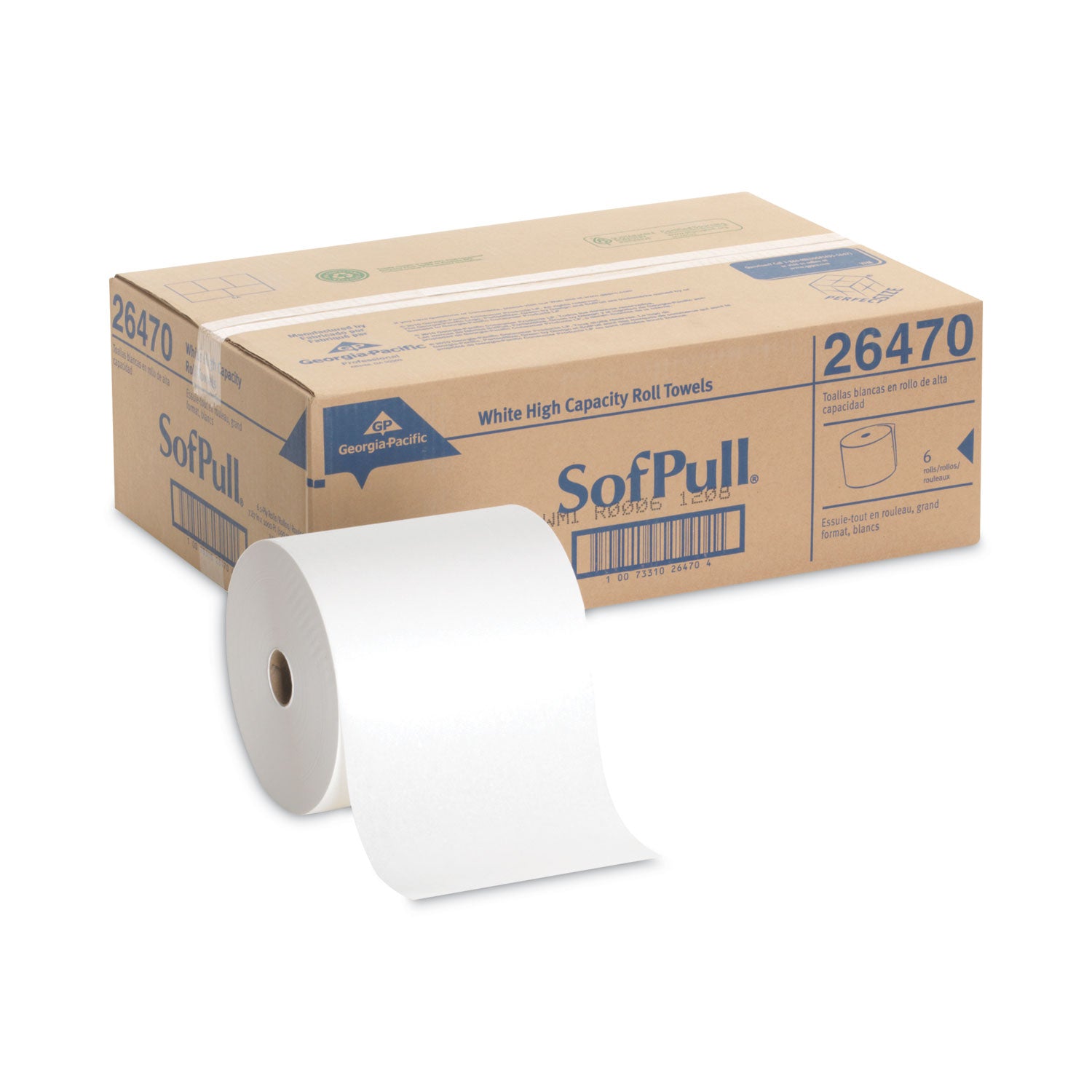 Georgia Pacific® Professional Hardwound Roll Paper Towel, Nonperforated, 1-Ply, 7.87" x 1,000 ft, White, 6 Rolls/Carton