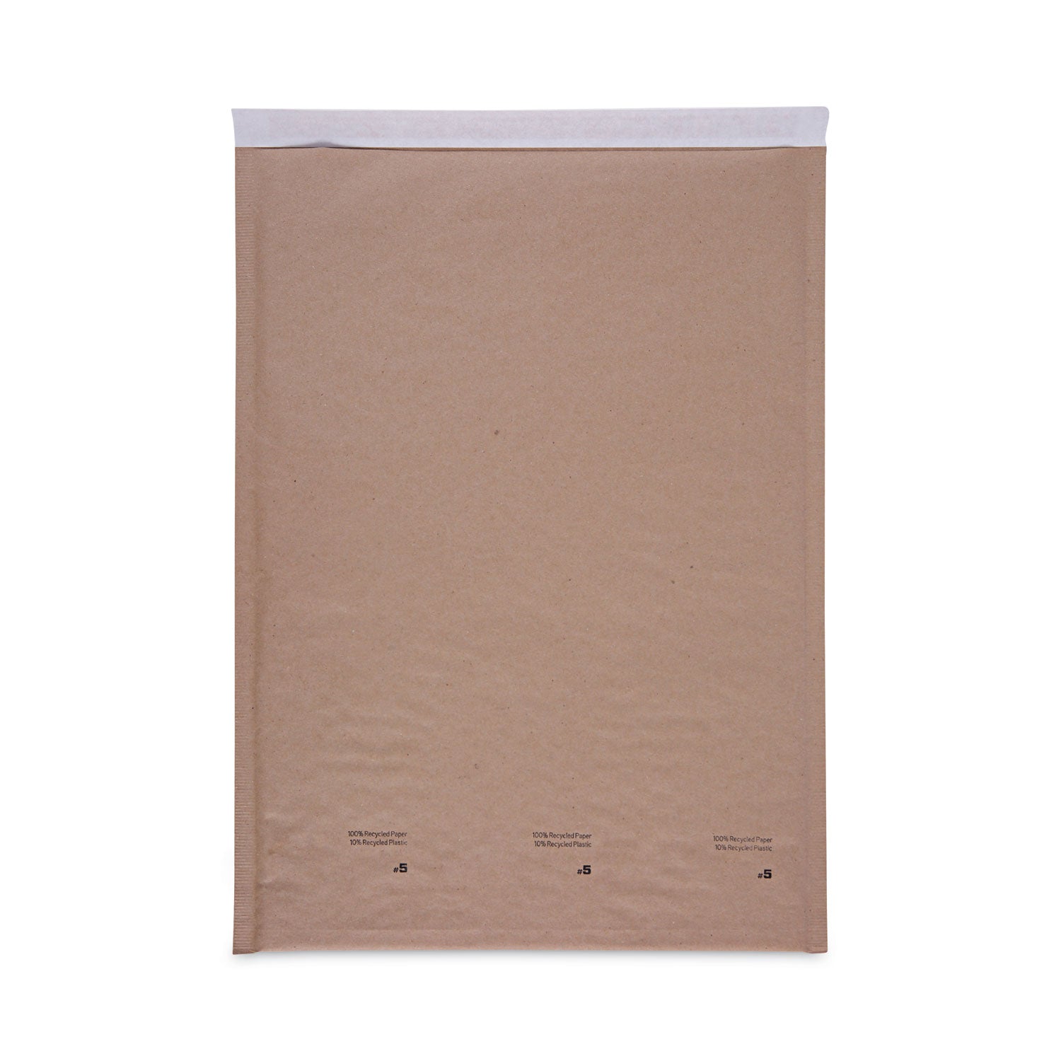 Universal® Natural Self-Seal Cushioned Mailer, #5, Barrier Bubble Air Cell Cushion, Self-Adhesive Closure, 10.5 x 16, Kraft, 80/Carton