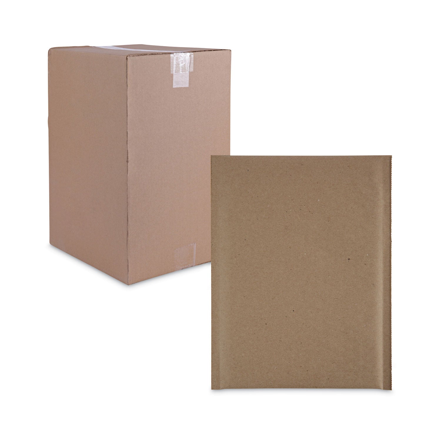 Universal® Natural Self-Seal Cushioned Mailer, #0, Barrier Bubble Air Cell Cushion, Self-Adhesive Closure, 6 x 10, Kraft, 200/Carton