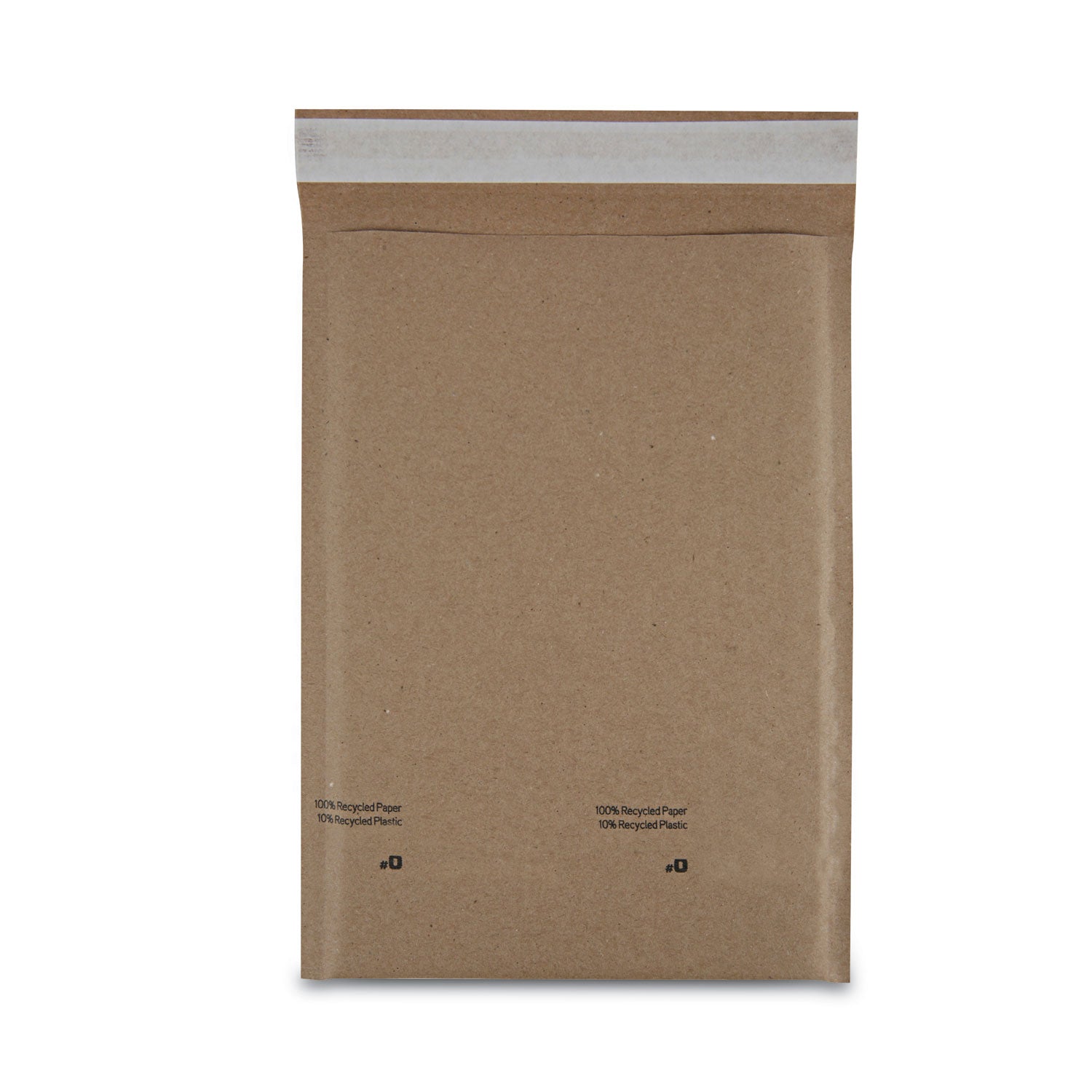 Universal® Natural Self-Seal Cushioned Mailer, #0, Barrier Bubble Air Cell Cushion, Self-Adhesive Closure, 6 x 10, Kraft, 200/Carton