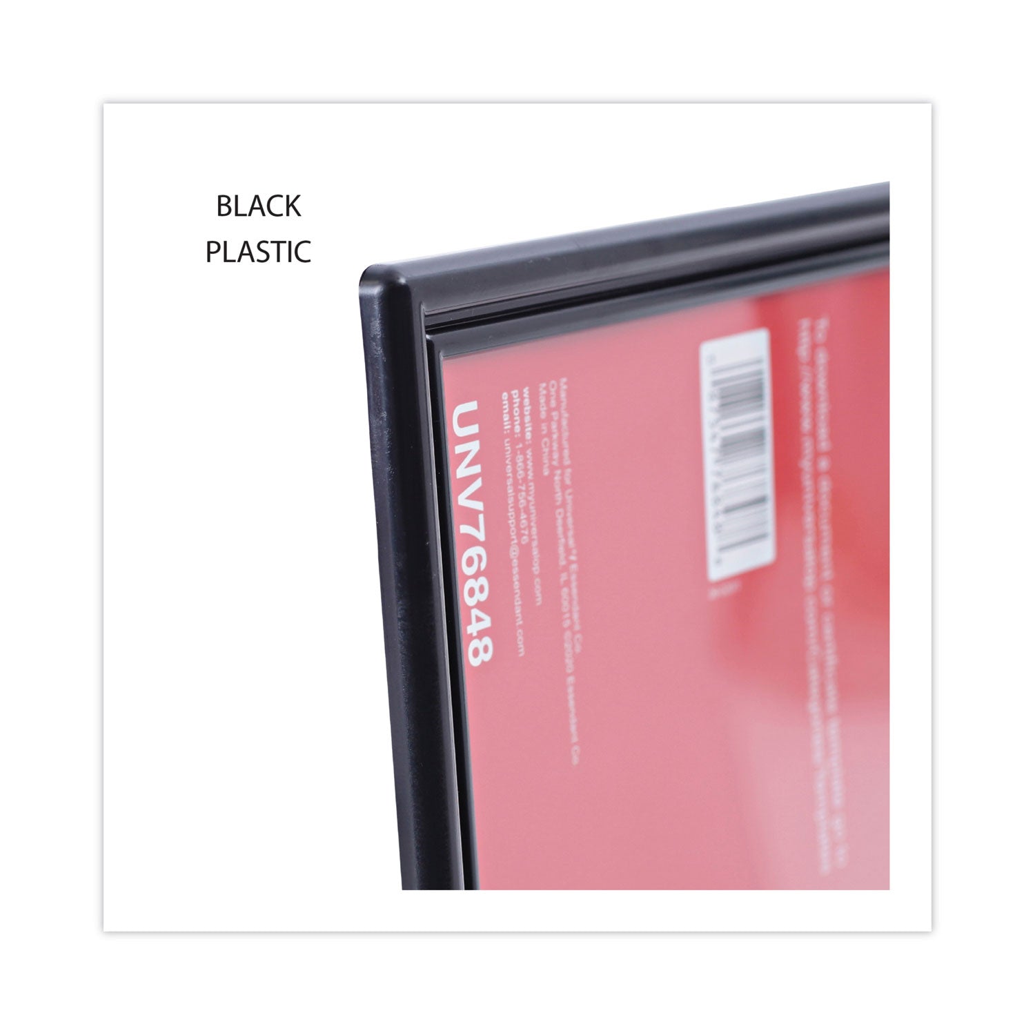 Universal® All Purpose Document Frame, 8.5 x 11 Insert, Black, 3/Pack