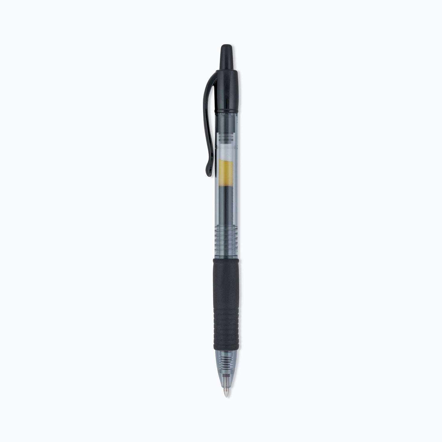 Pilot® G2 Premium Gel Pen, Retractable, Extra-Fine 0.5 mm, Black Ink, Smoke/Black Barrel, Dozen