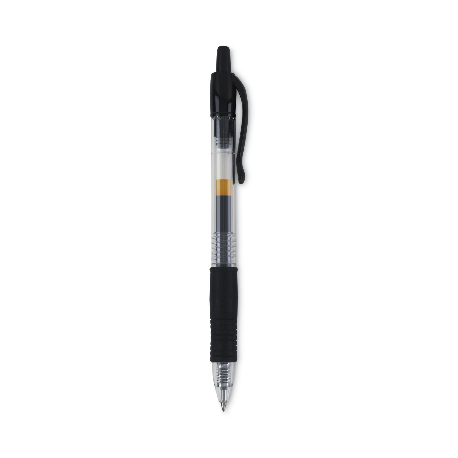 Pilot® G2 Premium Gel Pen, Retractable, Extra-Fine 0.5 mm, Black Ink, Smoke/Black Barrel, Dozen