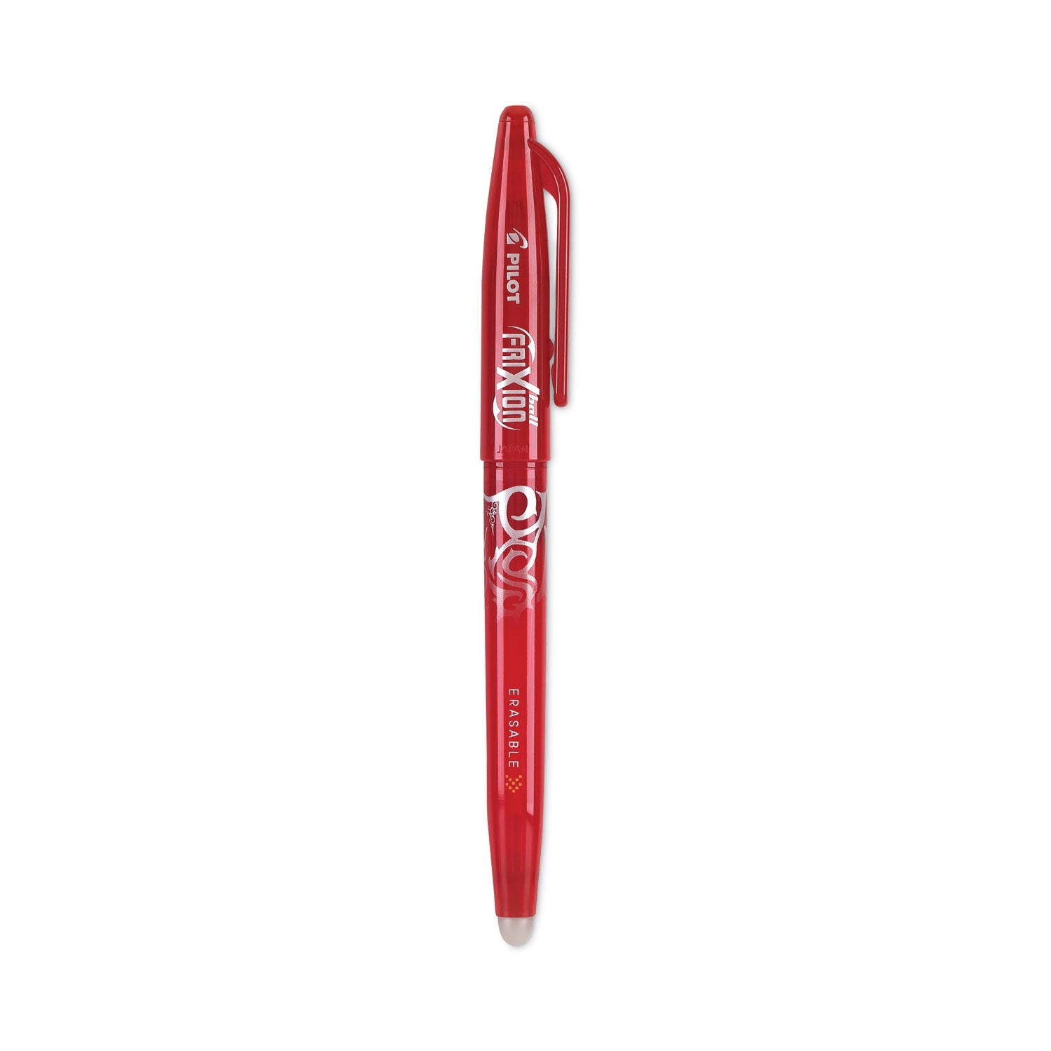 Pilot® FriXion Ball Erasable Gel Pen, Stick, Fine 0.7 mm, Red Ink, Red Barrel