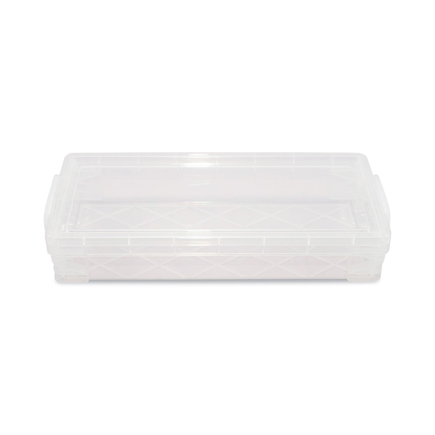 Super Stacker Pencil Box, Plastic, 8.25 x 3.75 x 1.5, Clear