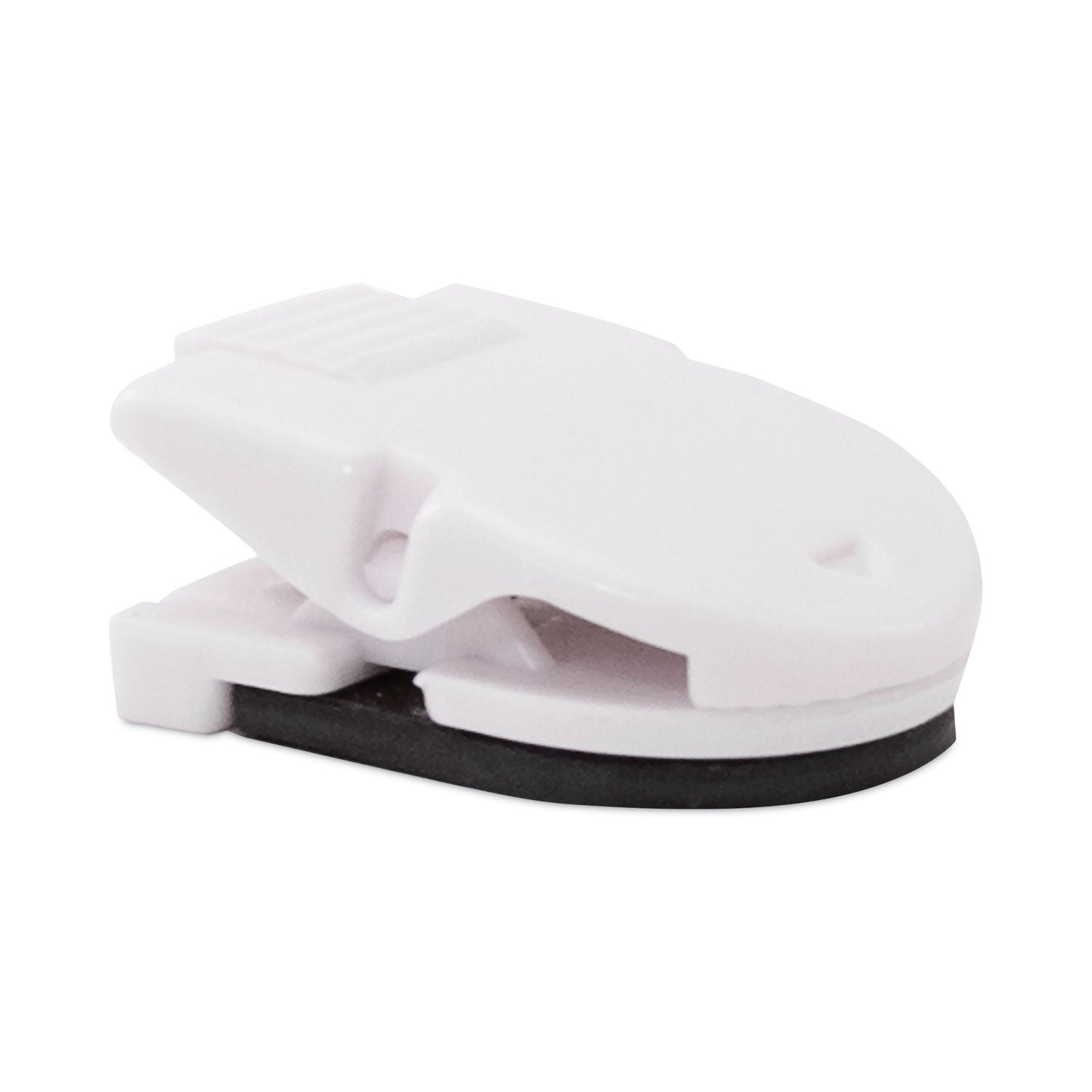 Advantus Magnetic/Adhesive Clips, 0.25" Jaw Capacity, White, 20/Box