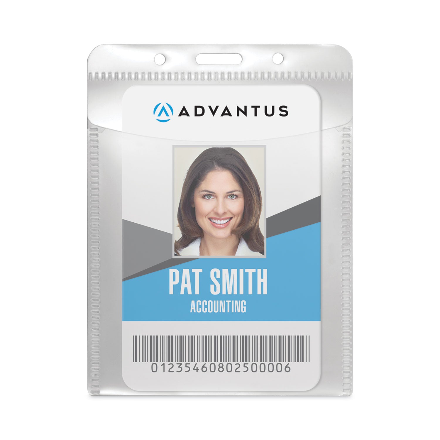 Advantus PVC-Free Badge Holders, Vertical, Clear 3.5" x 5.13" Holder, 3.13" x 4.5" Insert, 50/Pack