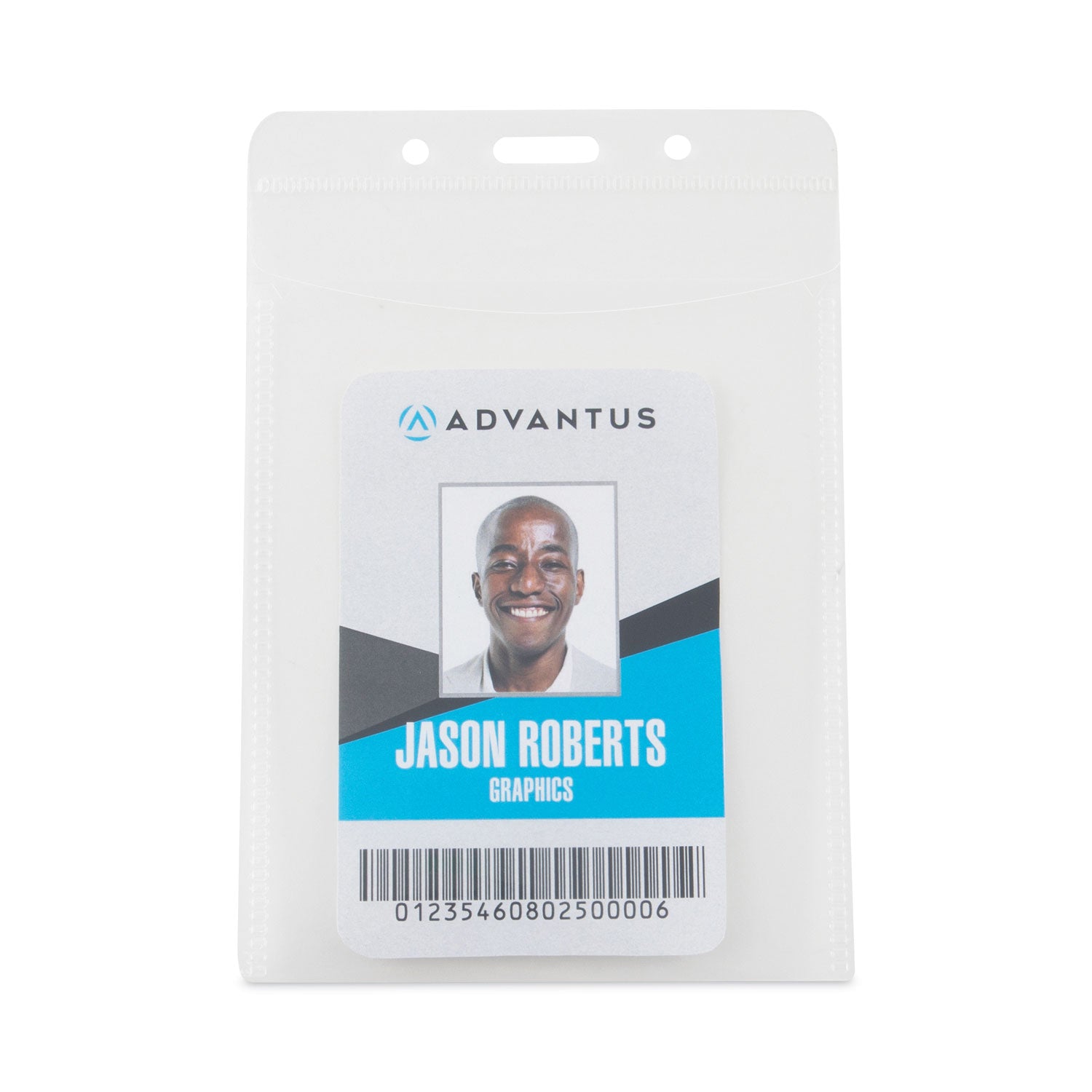 Advantus PVC-Free Badge Holders, Vertical, Clear 3.5" x 5.13" Holder, 3.13" x 4.5" Insert, 50/Pack