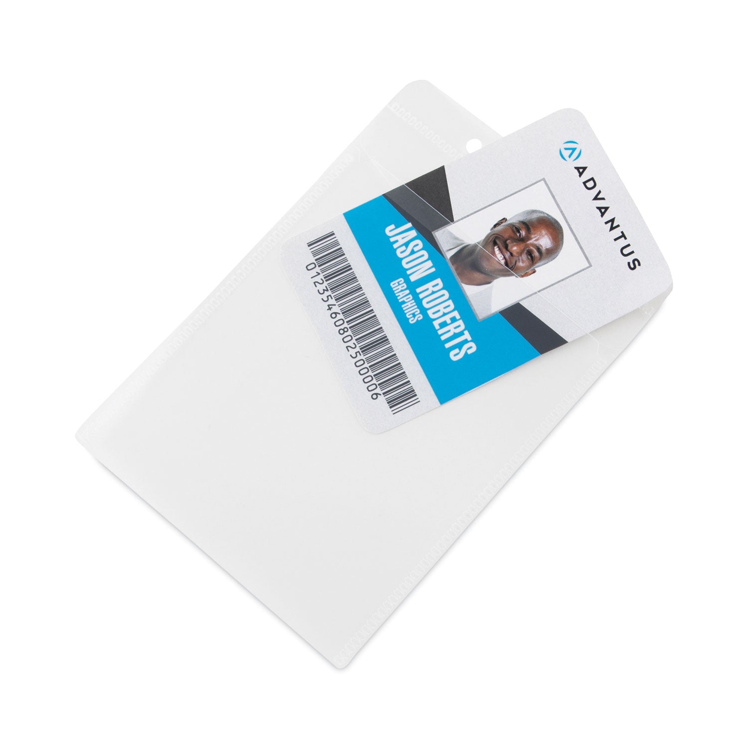 Advantus PVC-Free Badge Holders, Vertical, Clear 3.5" x 5.13" Holder, 3.13" x 4.5" Insert, 50/Pack